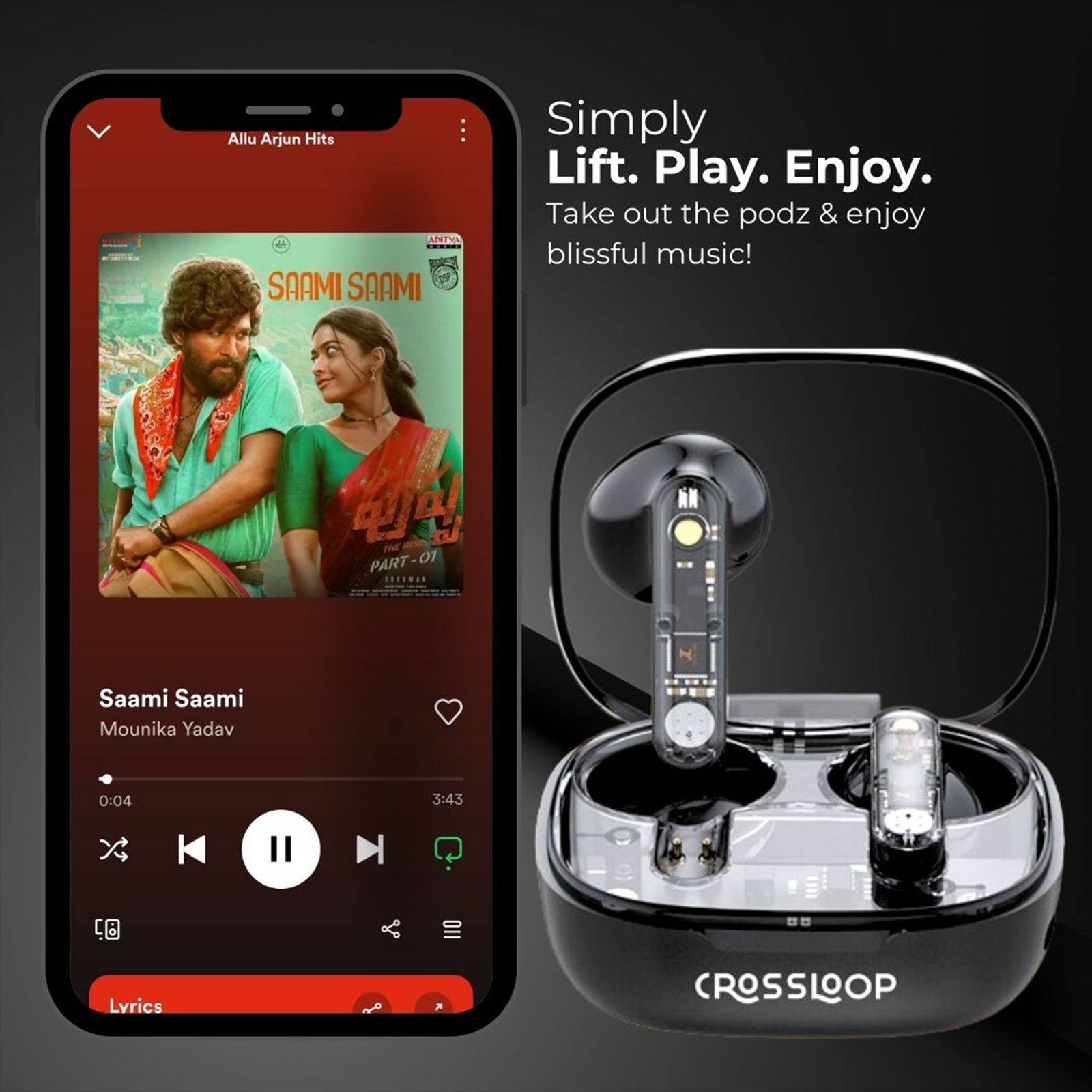 CROSSLOOP Gen 321 TWS Earbuds (10mm Driver, Black) CROSSLOOP Gen 321 TWS Earbuds (10mm Driver, Black)_6