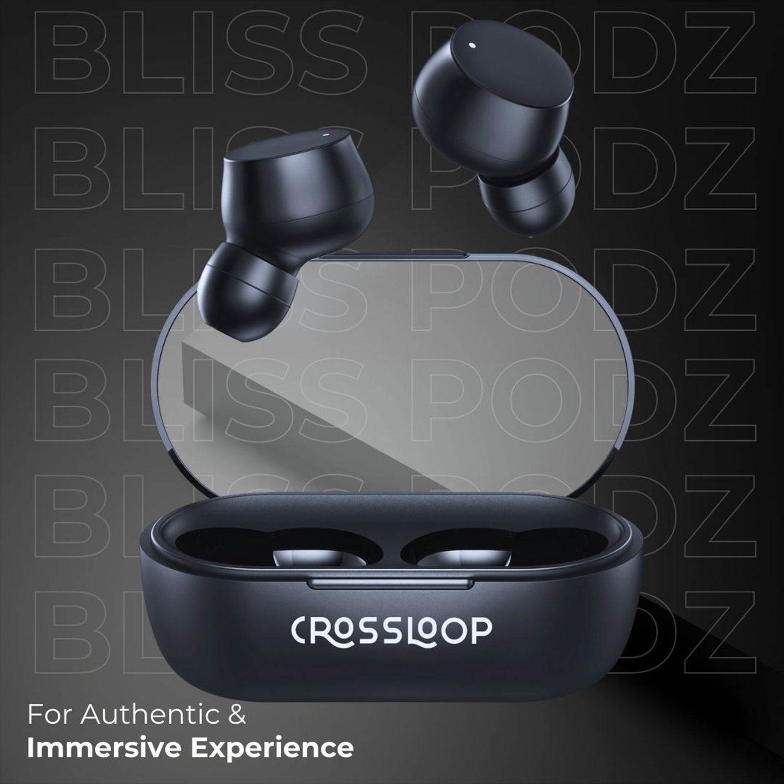 CROSSLOOP Bliss Podz Gen 421 TWS Earbuds (IPX3 Sweat Resistant, Auto Pairing, Black)_3