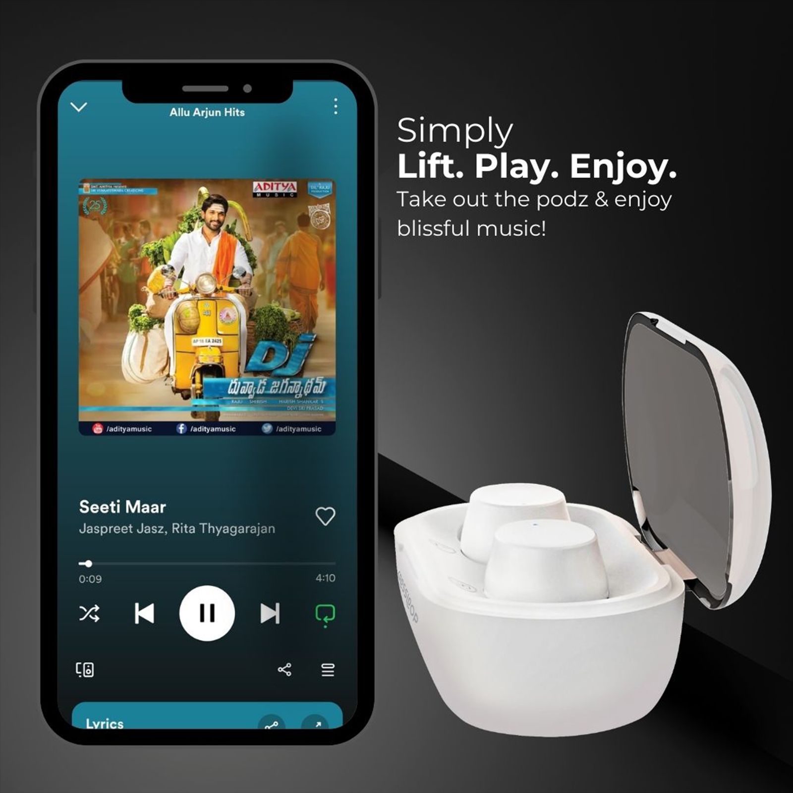 CROSSLOOP Bliss Podz Gen 421 TWS Earbuds (IPX3 Sweat Resistant, Auto Pairing, White)_7