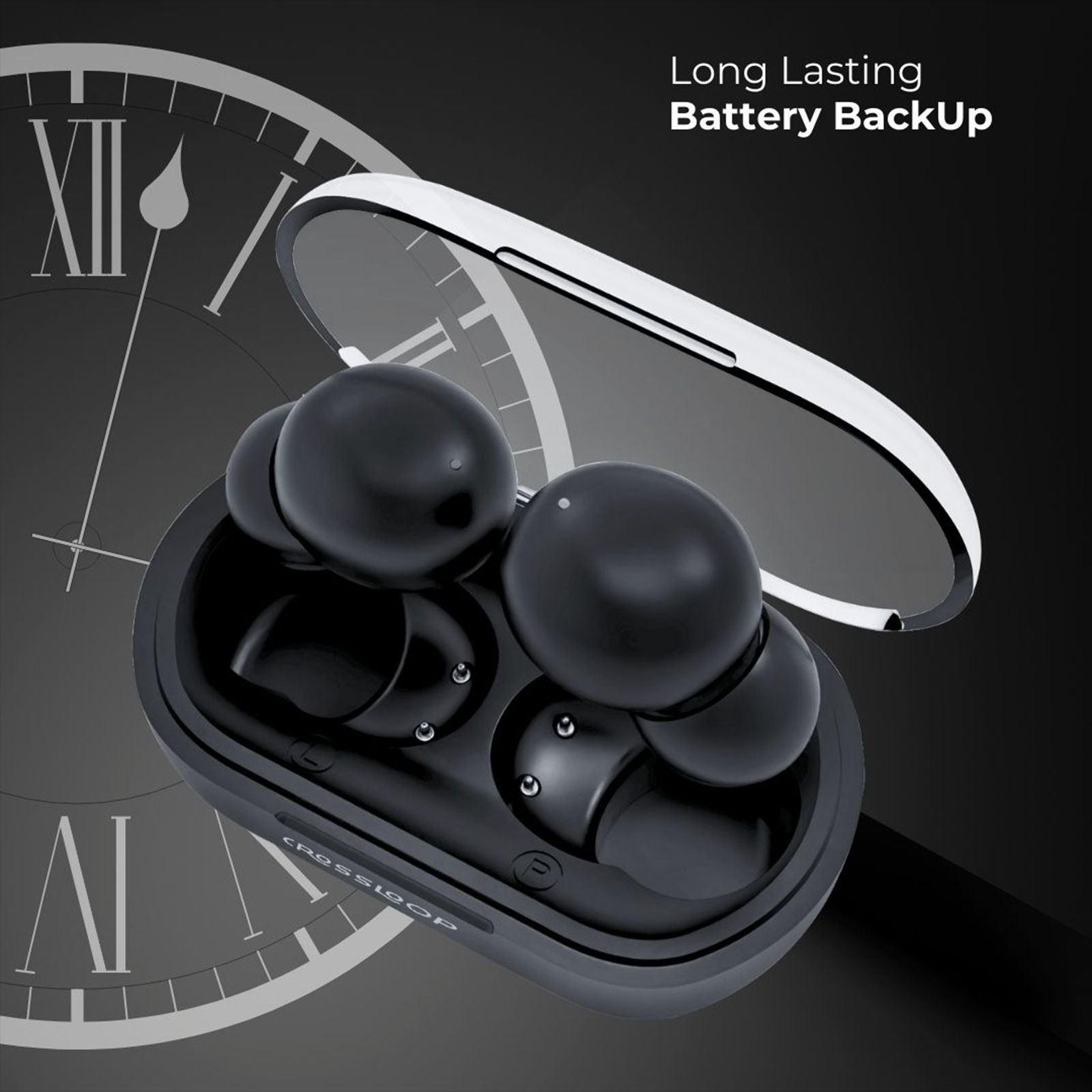 CROSSLOOP Joy Zee Gen 521 TWS Earbuds (IPX3 Sweat Resistant, Auto Pairing, Black)_4