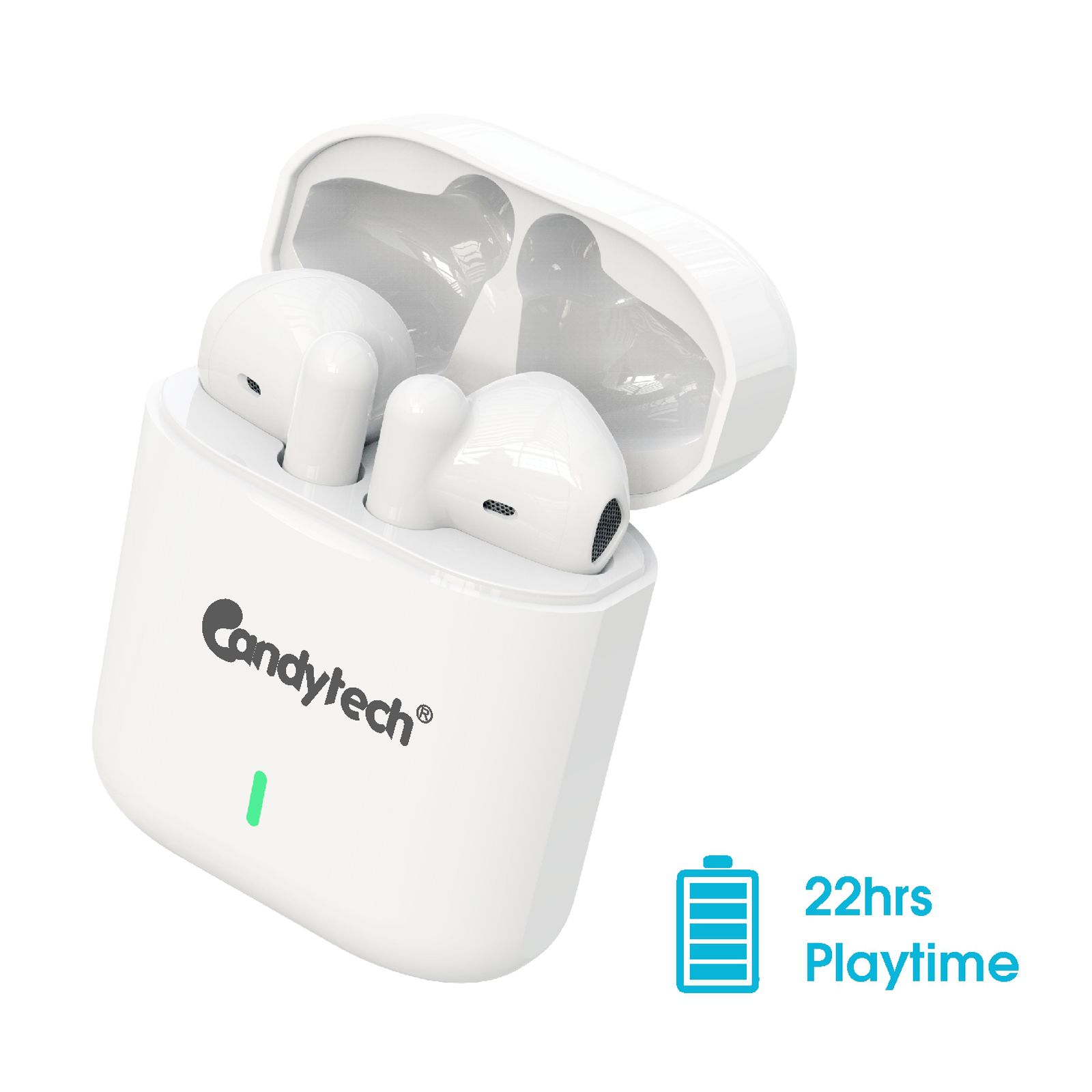 Candytech Emoji TWS Earbuds (Dual Pairing, White)_3
