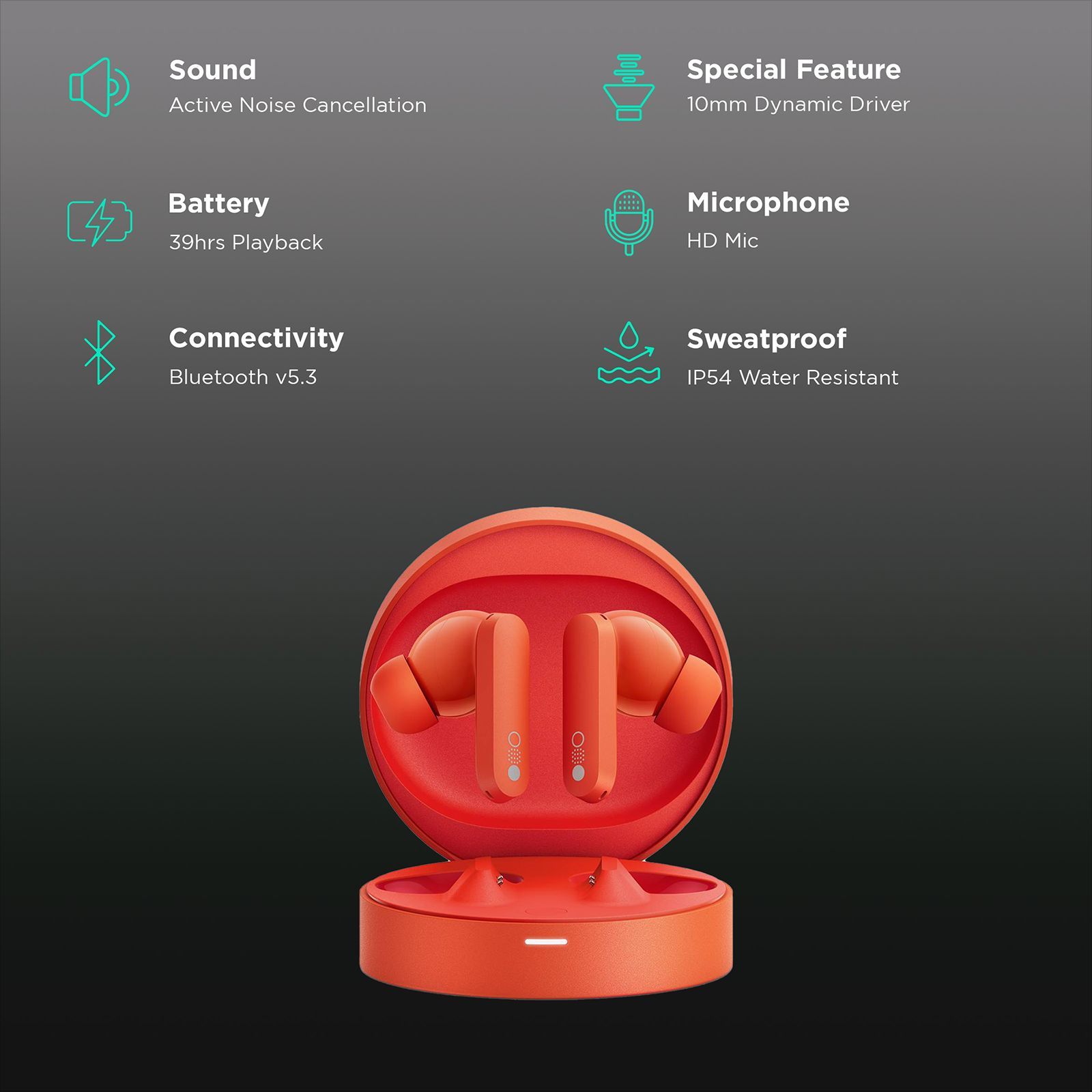 CMF by Nothing Buds Pro A10600034 TWS Earbuds with Active Noise Cancellation (IP54 Water Resistant, Ultra Bass Technology, Orange)_2