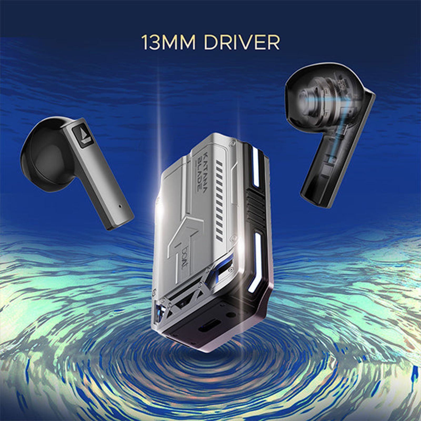 boAt Immortal katana Blade TWS Earbuds with Environmental Noise Cancellation (IPX5 Water Resistant, Asap Charge, Gunmetal Black)_2