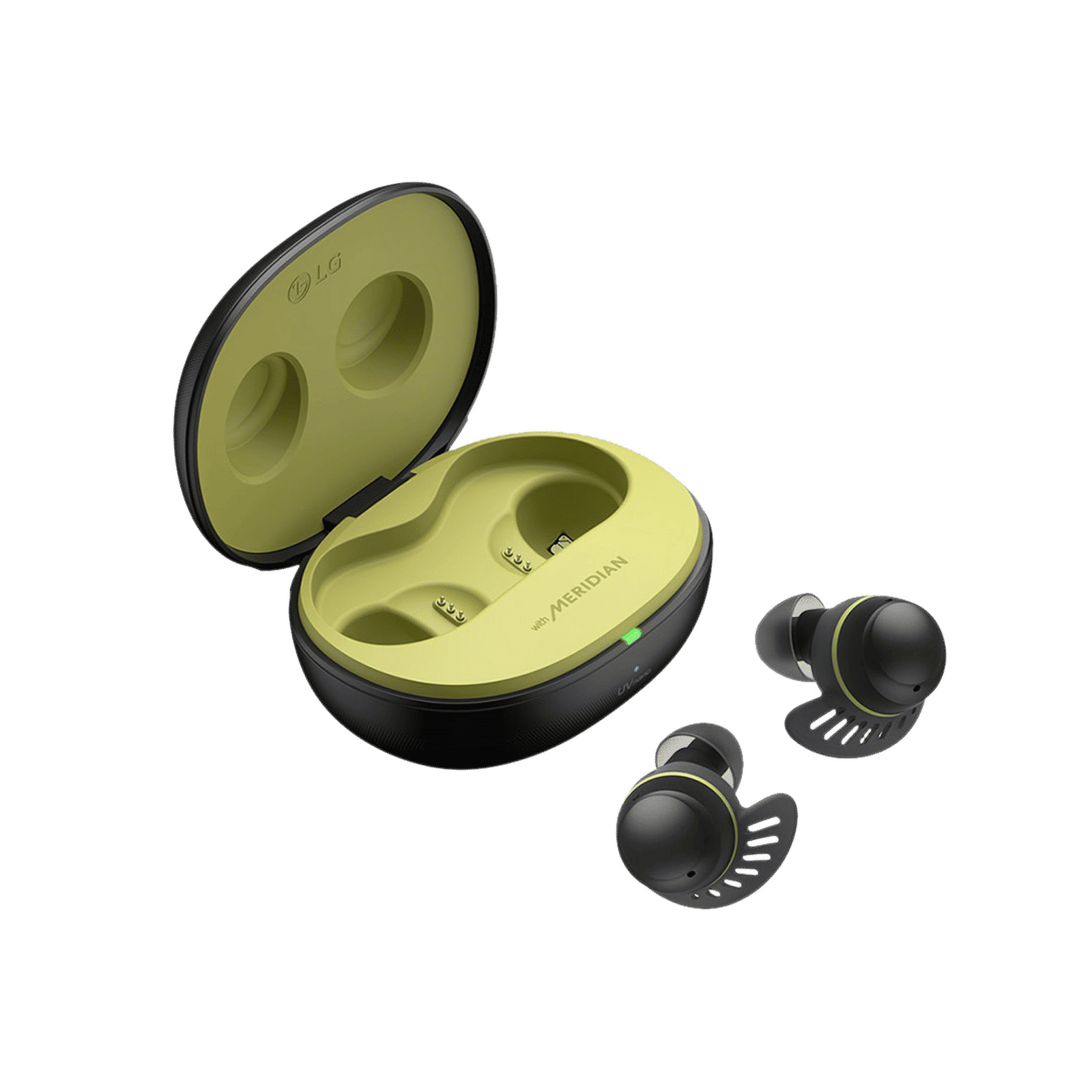 LG Tone Free Fit TONETF7Q TWS Earbuds with Active Noise Cancellation (IP67 Water Resistant, Bass Boost Technology, Black Lime)_13