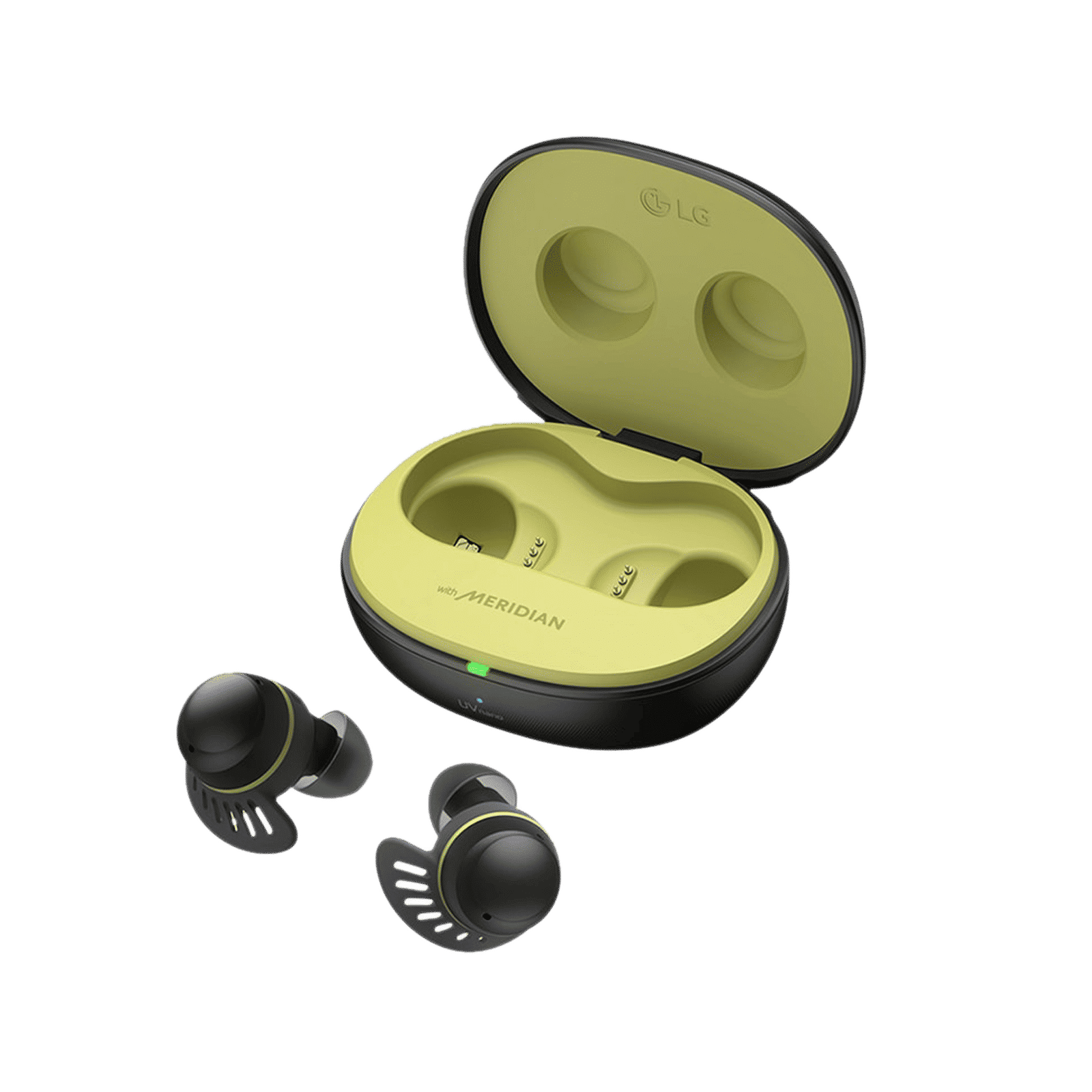 LG Tone Free Fit TONETF7Q TWS Earbuds with Active Noise Cancellation (IP67 Water Resistant, Bass Boost Technology, Black Lime)_14