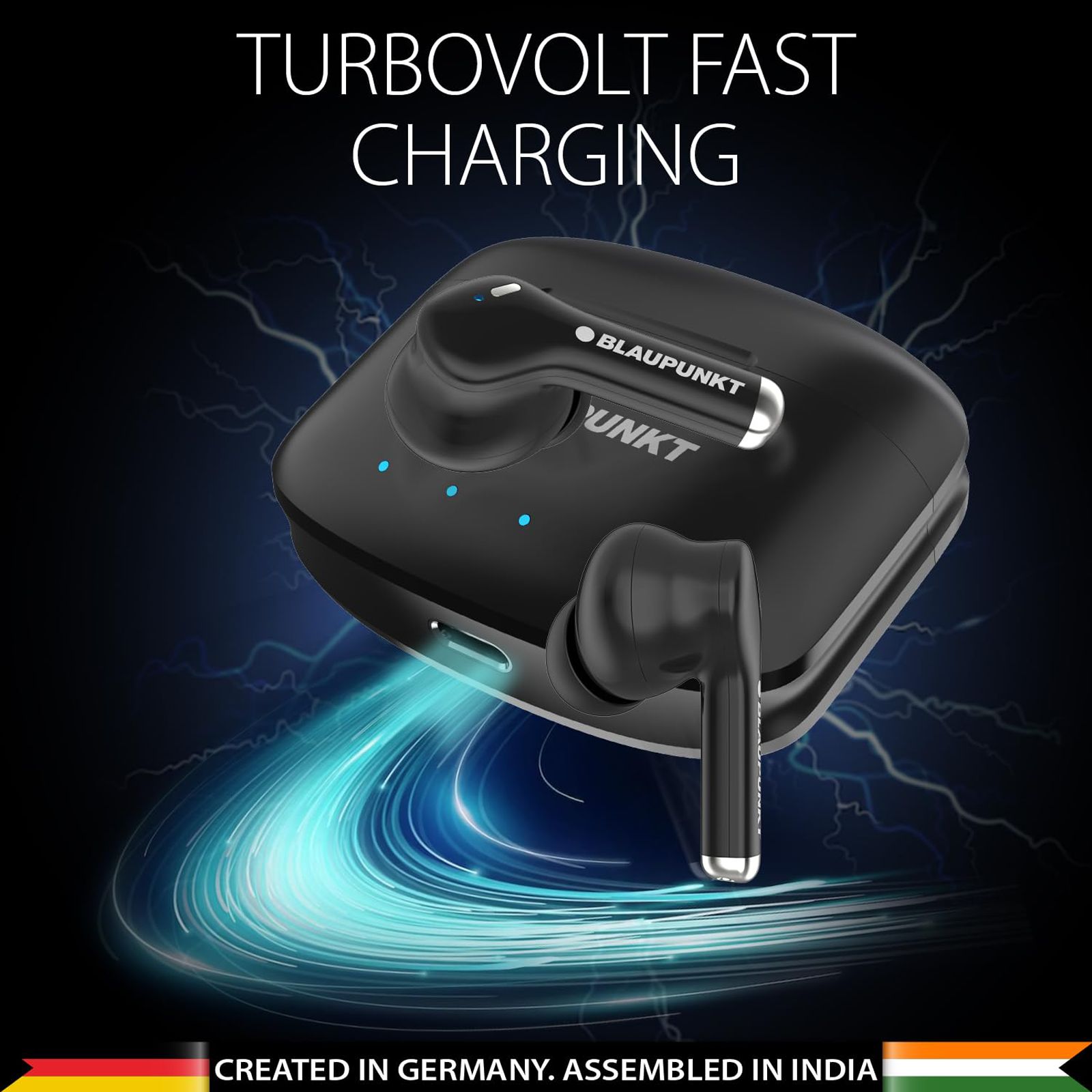 Blaupunkt BTW100 Xtreme TWS Earbuds with Adaptive Noise Cancellation (Turbovolt Charging, Black)_7