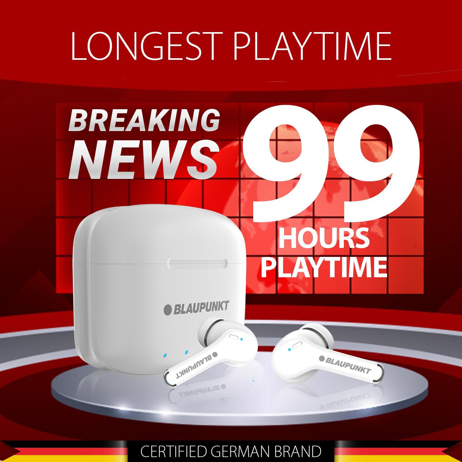 Blaupunkt BTW100 Xtreme TWS Earbuds with Adaptive Noise Cancellation (Turbovolt Charging, White)_5