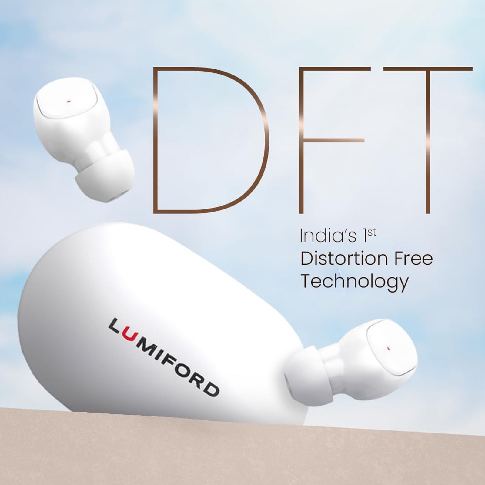 LUMIFORD Max T40 TWS Earbuds with Environmental Noise Cancellation (IPX4 Water Resistant, Fast Charging, White)_3