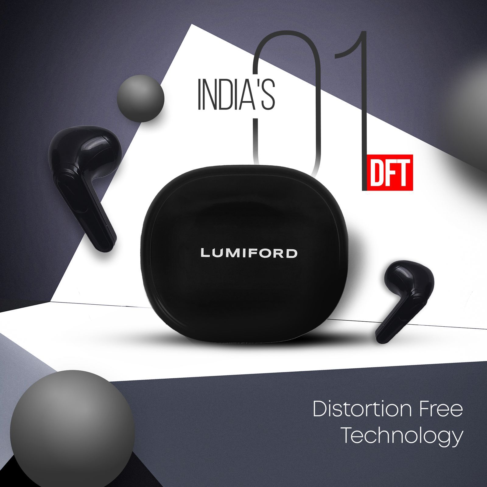 LUMIFORD Max T45 TWS Earbuds with Environmental Noise Cancellation (IPX4 Water Resistant, Distortion Free Technology, Black) LUMIFORD Max T45 TWS Earbuds with Environmental Noise Cancellation (IPX4 Water Resistant, Distortion Free Technology, Black)_5