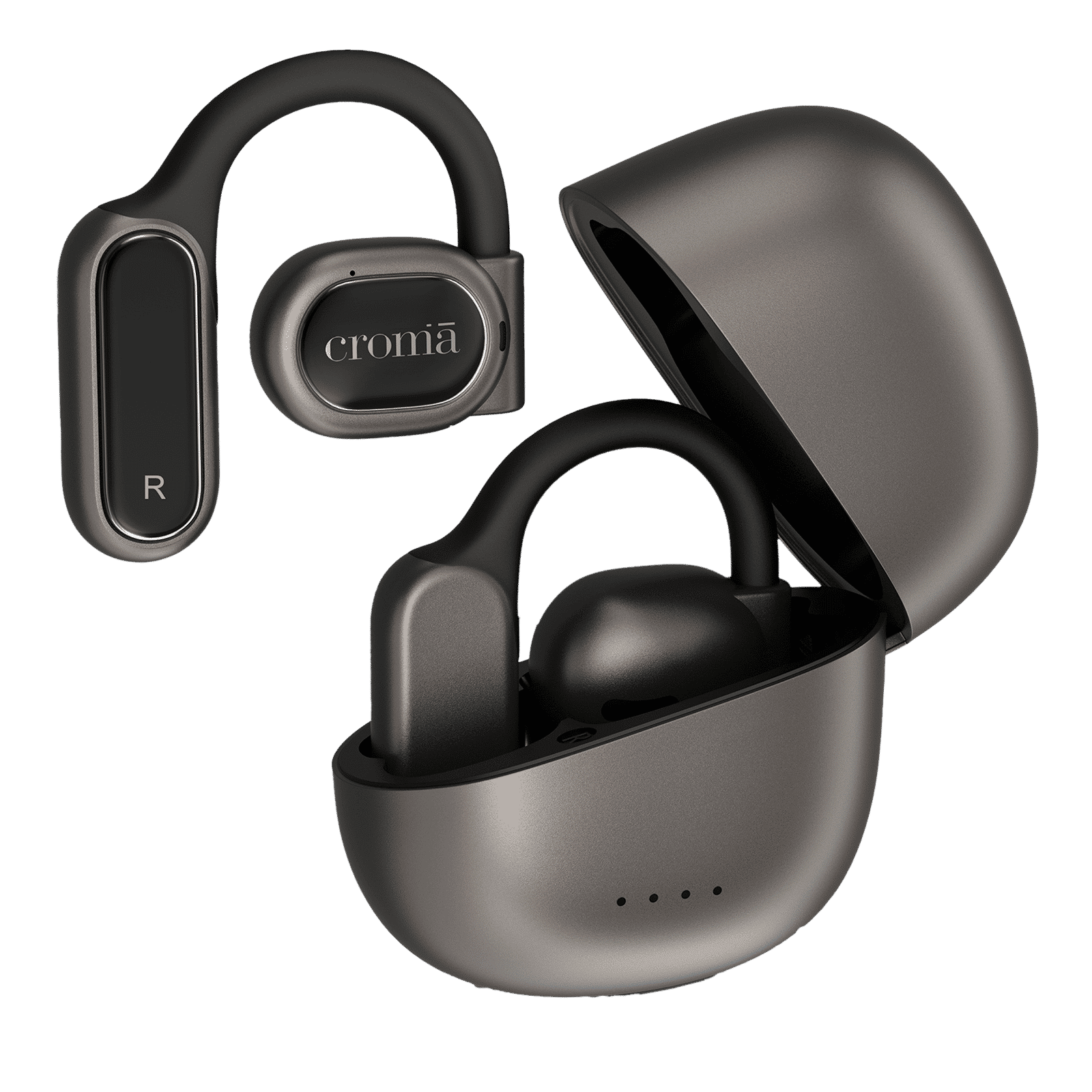 Croma TWS Earbuds (IPX4 Water & Sweat Resistant, Air conduction Technology, Black)_1