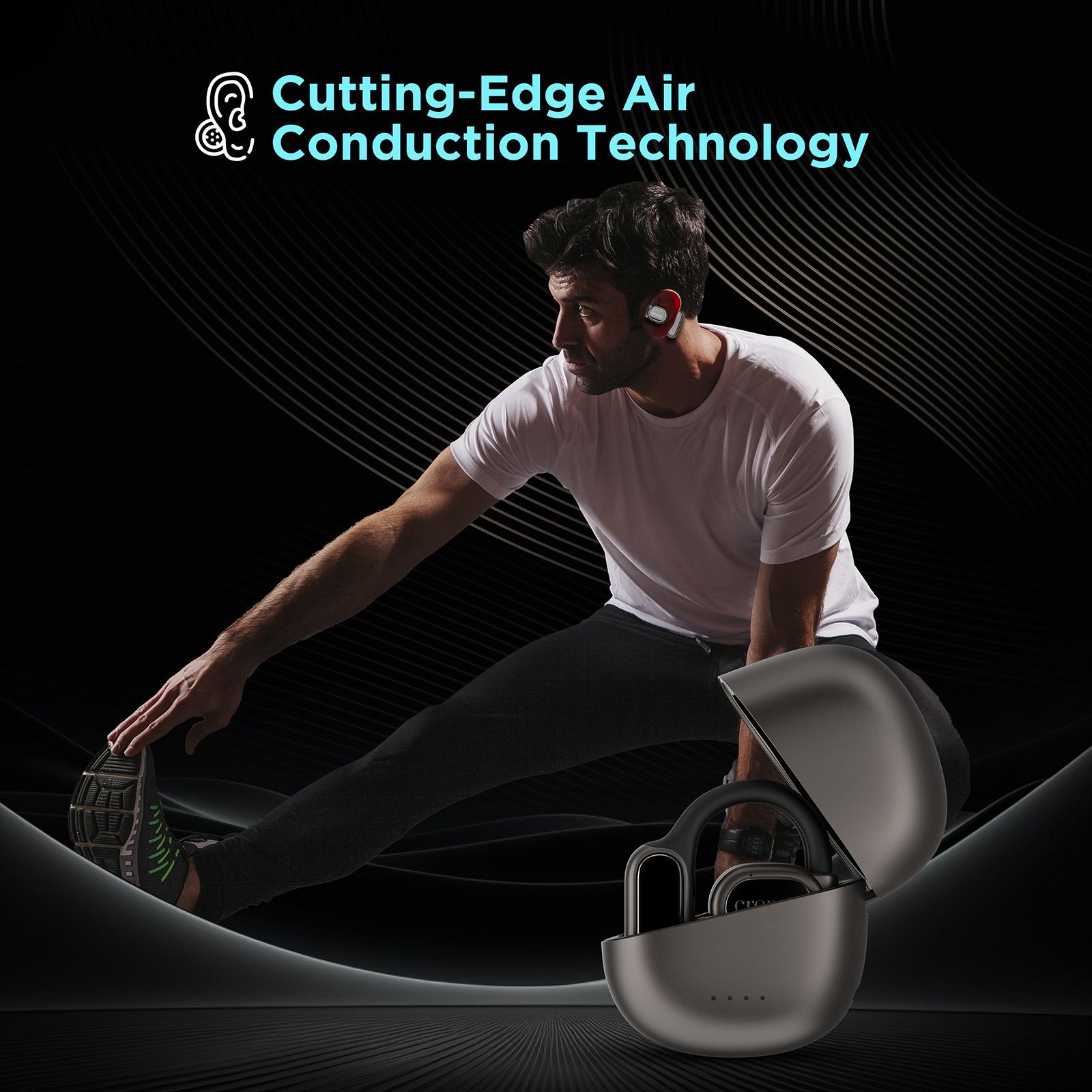 Croma TWS Earbuds (IPX4 Water & Sweat Resistant, Air conduction Technology, Black)_11