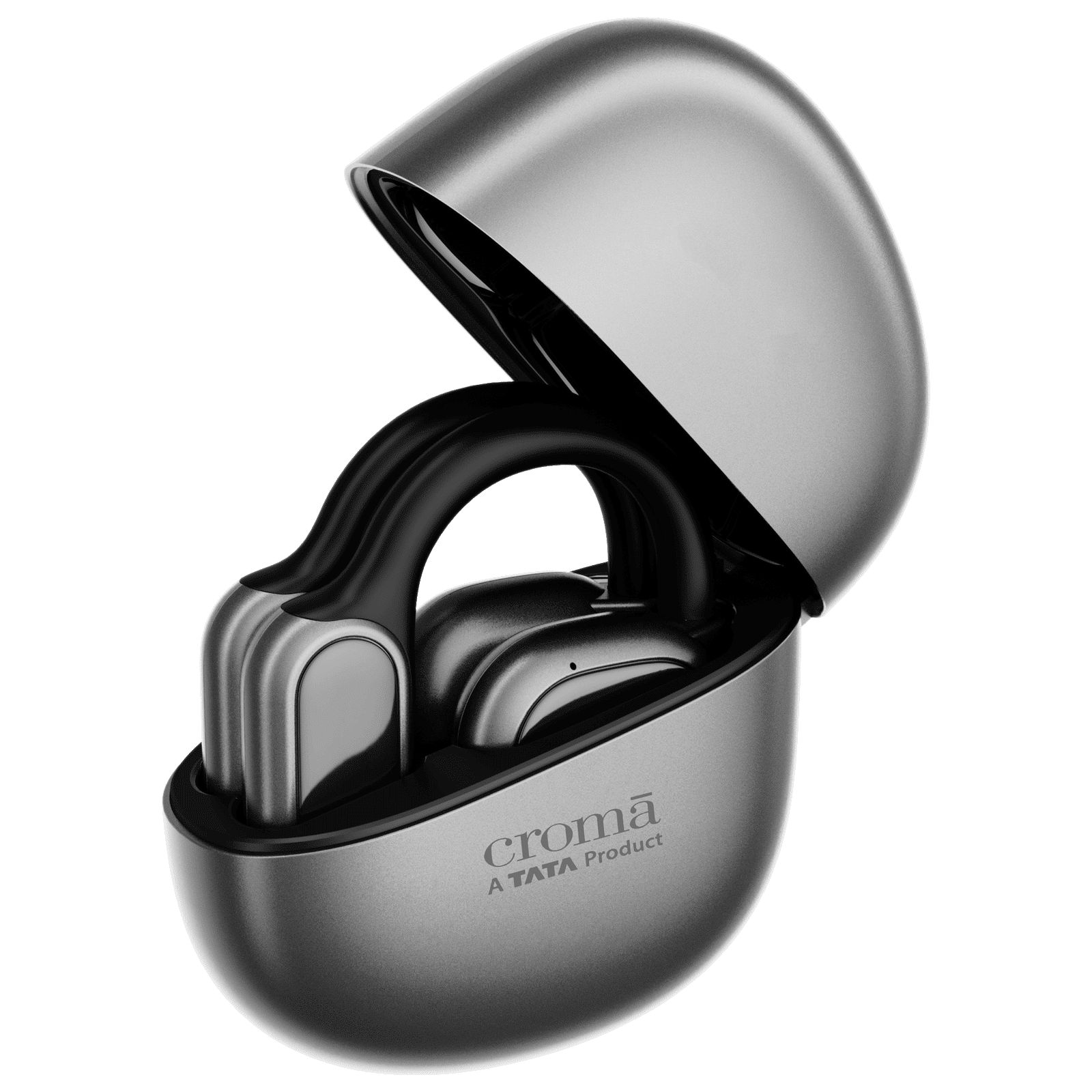 Croma TWS Earbuds (IPX4 Water & Sweat Resistant, Air conduction Technology, Black)_4