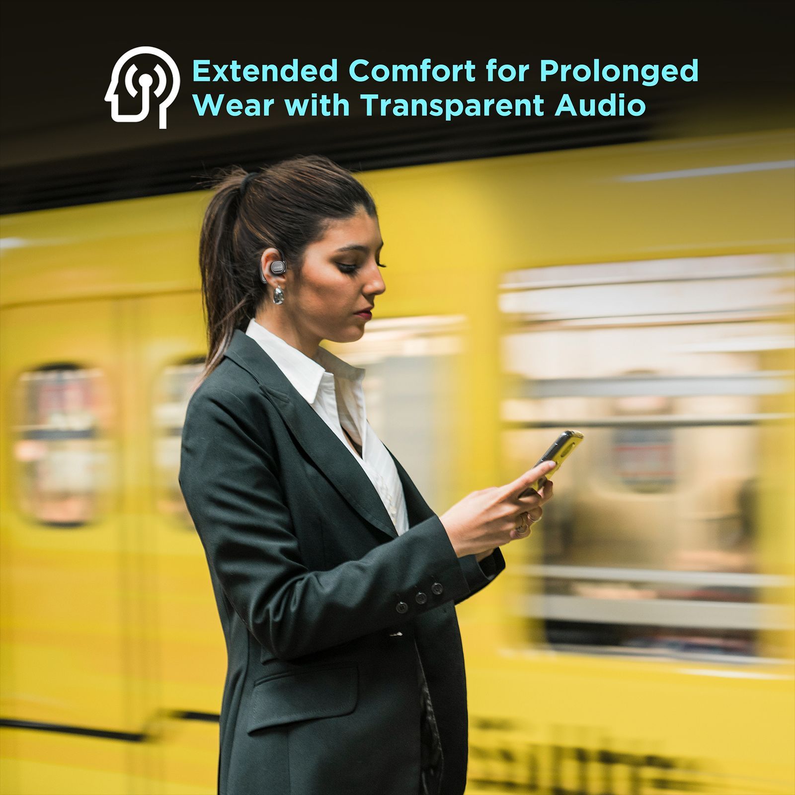 Croma TWS Earbuds (IPX4 Water & Sweat Resistant, Air conduction Technology, Black)_7