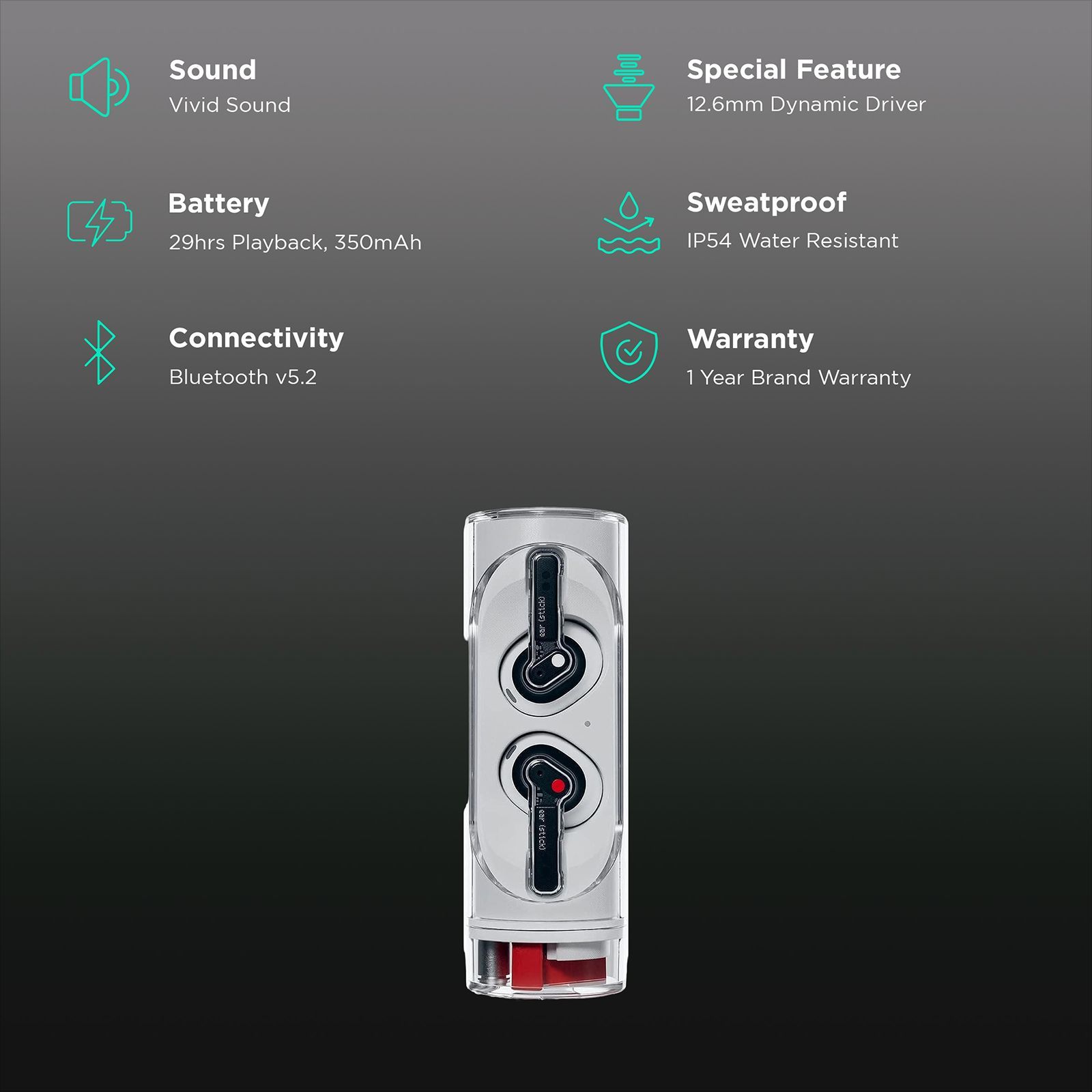 Nothing Earstick TWS Earbuds (IP54 Water Resistant, Advanced Equaliser, White)_2