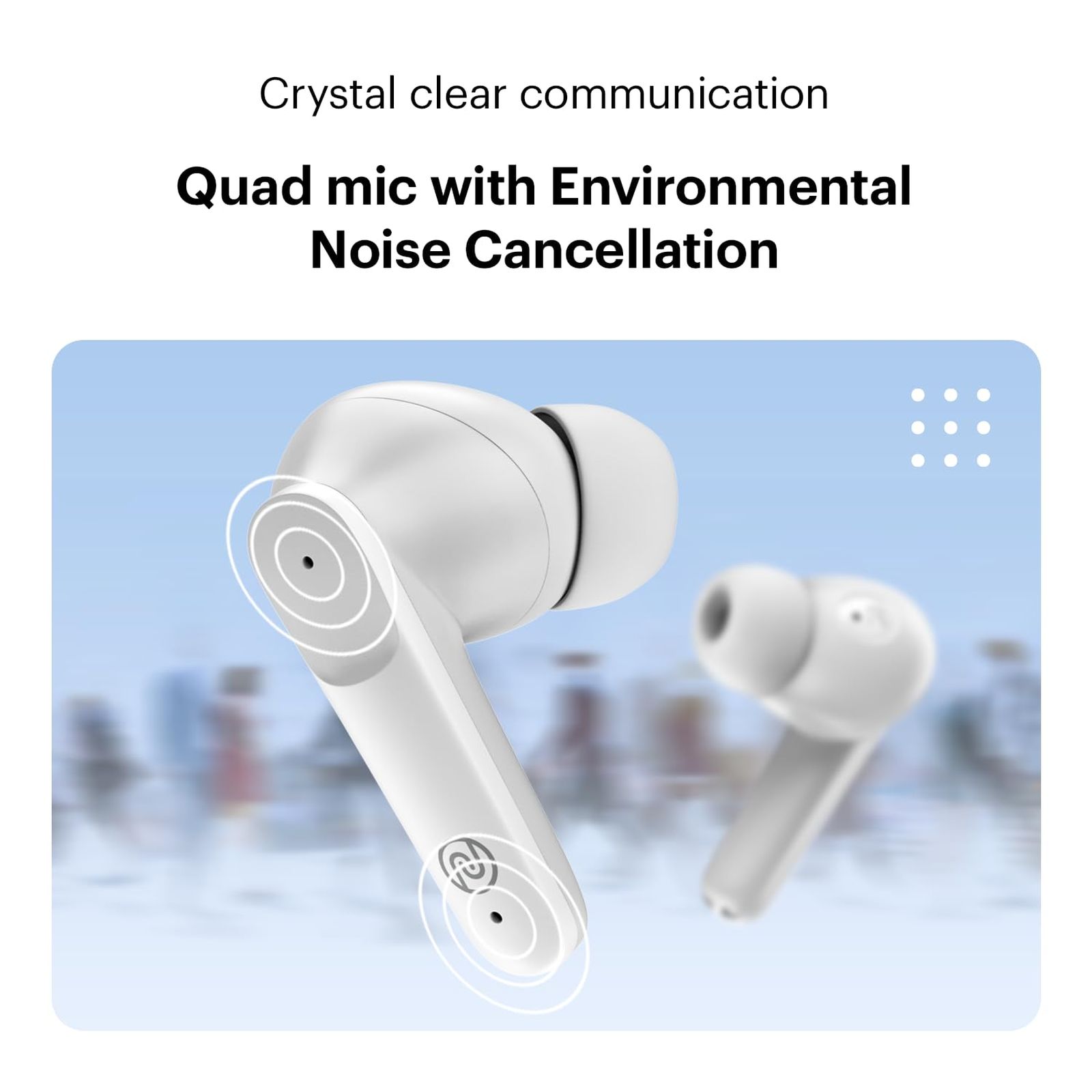 noise Buds VS104 TWS Earbuds with Environmental Noise Cancellation (IPX5 Water Resistant, Fast Charging, Snow White)_8