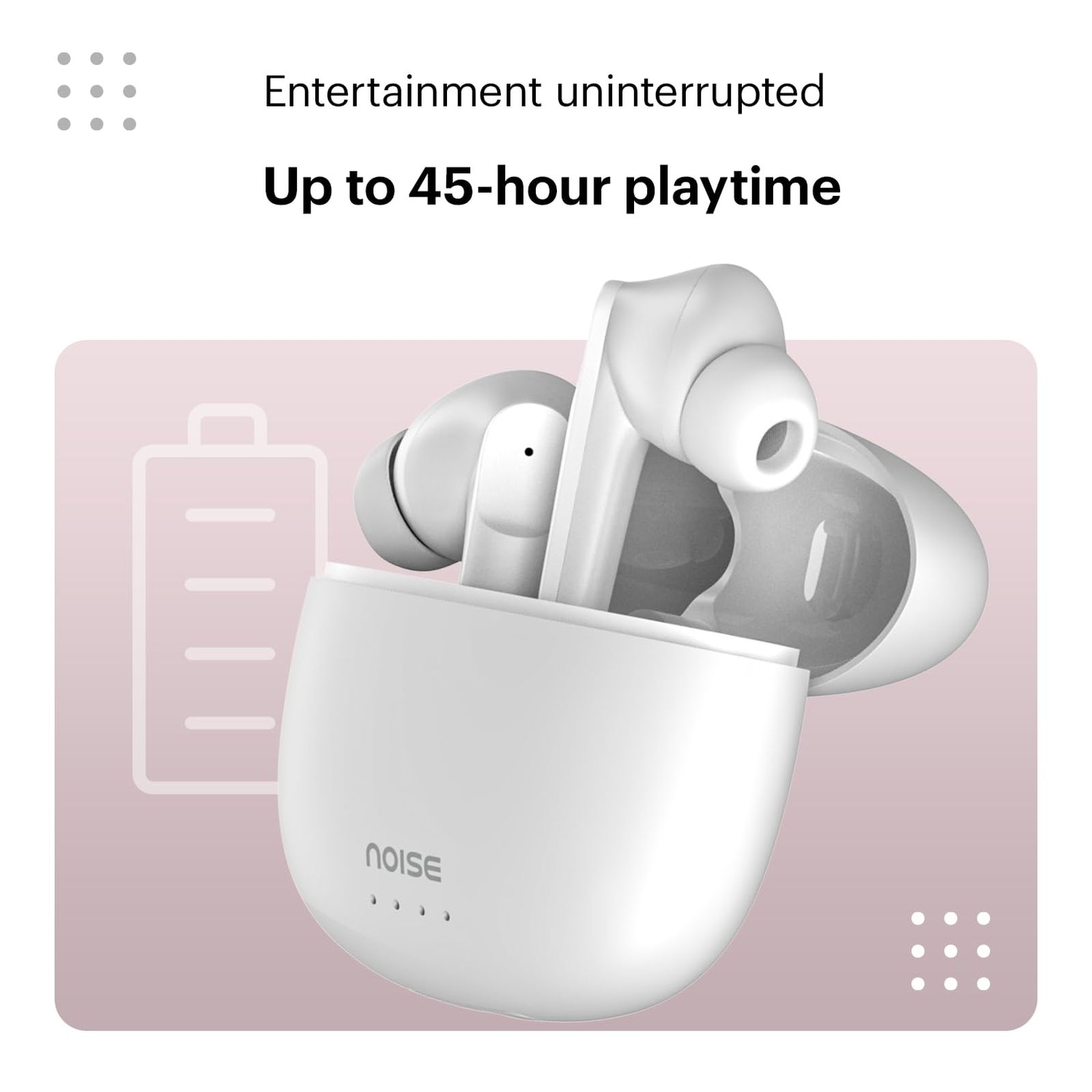 noise Buds VS104 TWS Earbuds with Environmental Noise Cancellation (IPX5 Water Resistant, Fast Charging, Snow White)_9