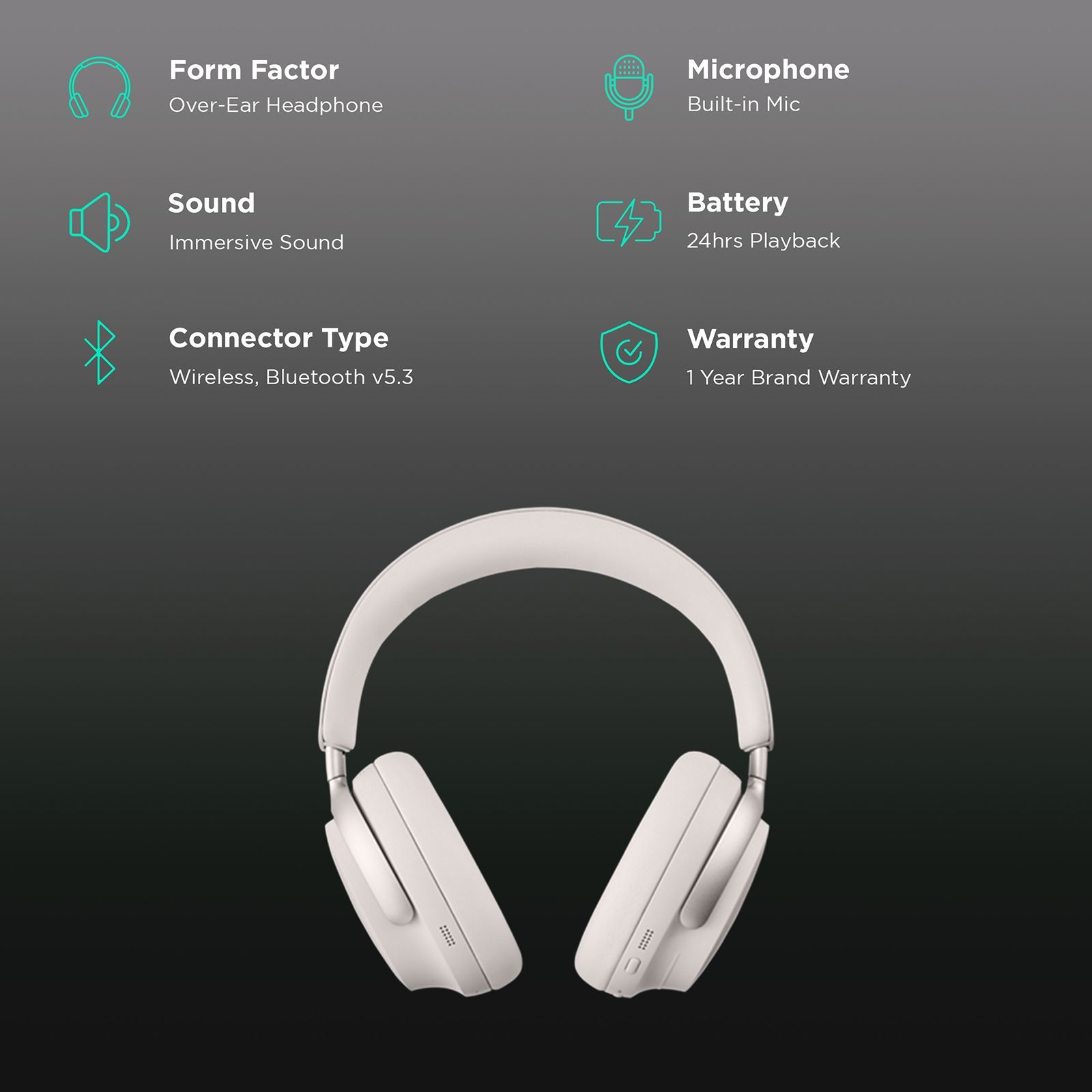 BOSE QuietComfort Ultra Bluetooth Headphone with Mic (Upto 24 Hours Playback, Over Ear, White Smoke) BOSE QuietComfort Ultra Bluetooth Headphone with Mic (Upto 24 Hours Playback, Over Ear, White Smoke)_2