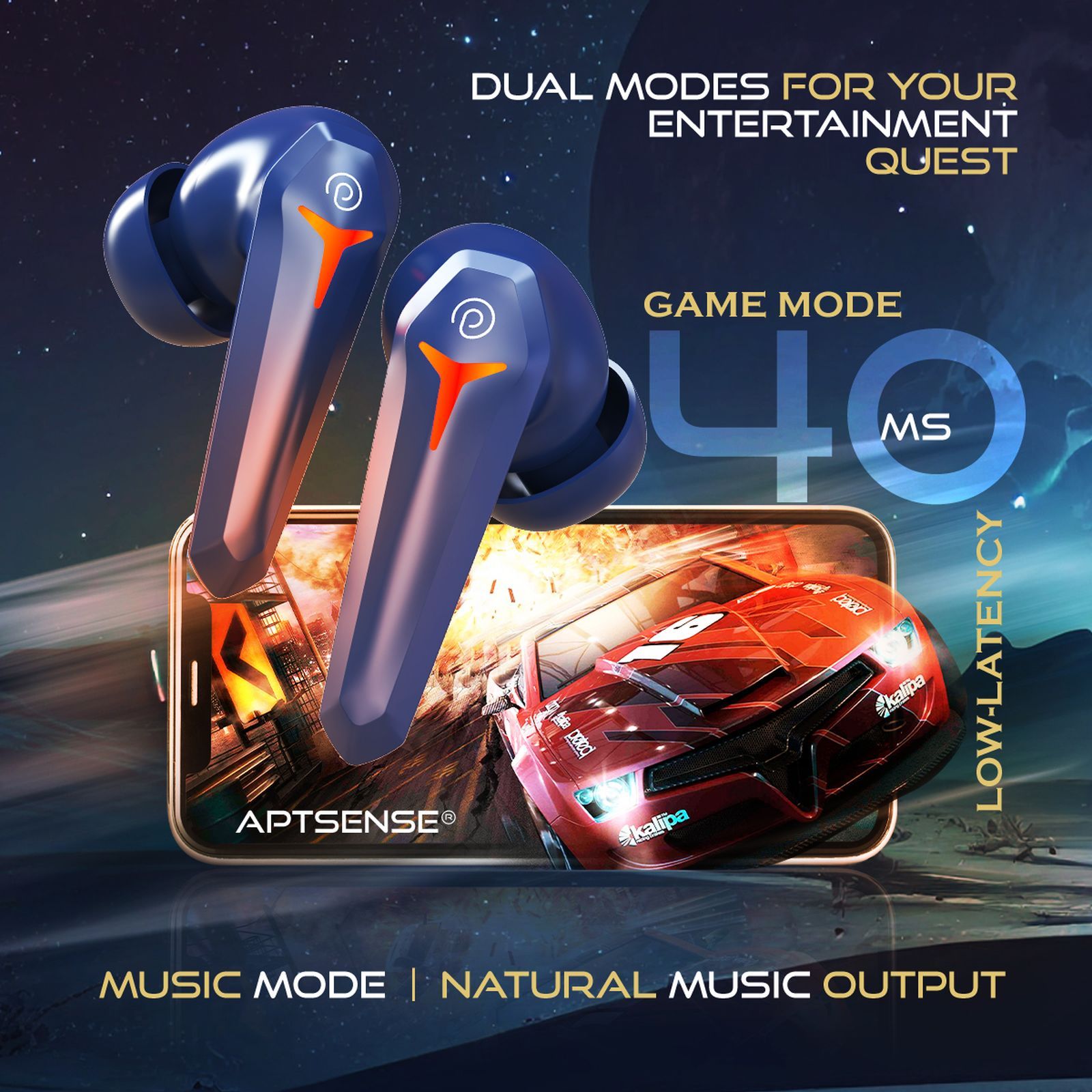 pTron Bassbuds Turbo TWS Earbuds with Environmental Noise Cancellation (IPX5 Water Resistant, Fast Charging, Blue) pTron Bassbuds Turbo TWS Earbuds with Environmental Noise Cancellation (IPX5 Water Resistant, Fast Charging, Blue)_2