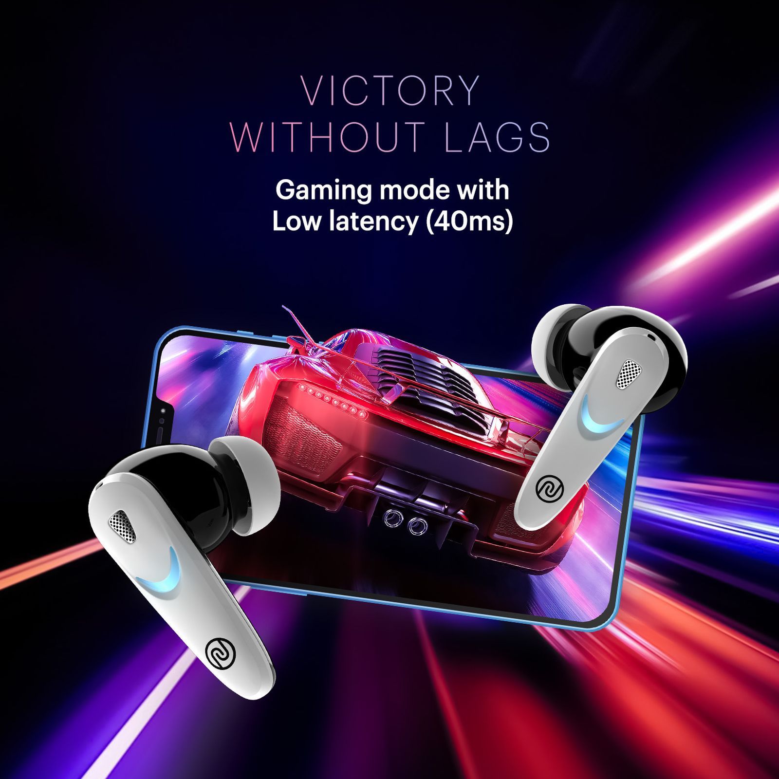 noise Buds Combat X TWS Earbuds with Environmental Noise Cancellation (IPX5 Water Resistant, Instacharge, Covert White)_5