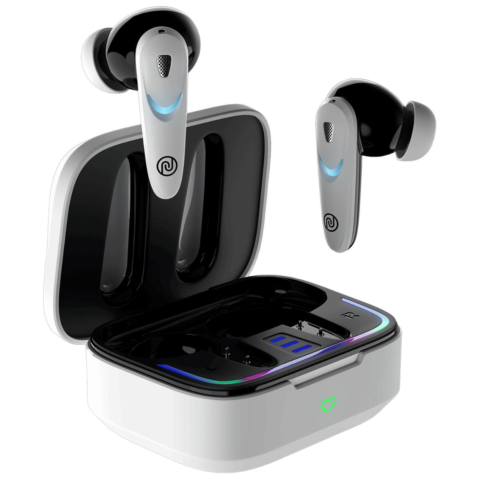 noise Buds Combat X TWS Earbuds with Environmental Noise Cancellation (IPX5 Water Resistant, Instacharge, Covert White)_1