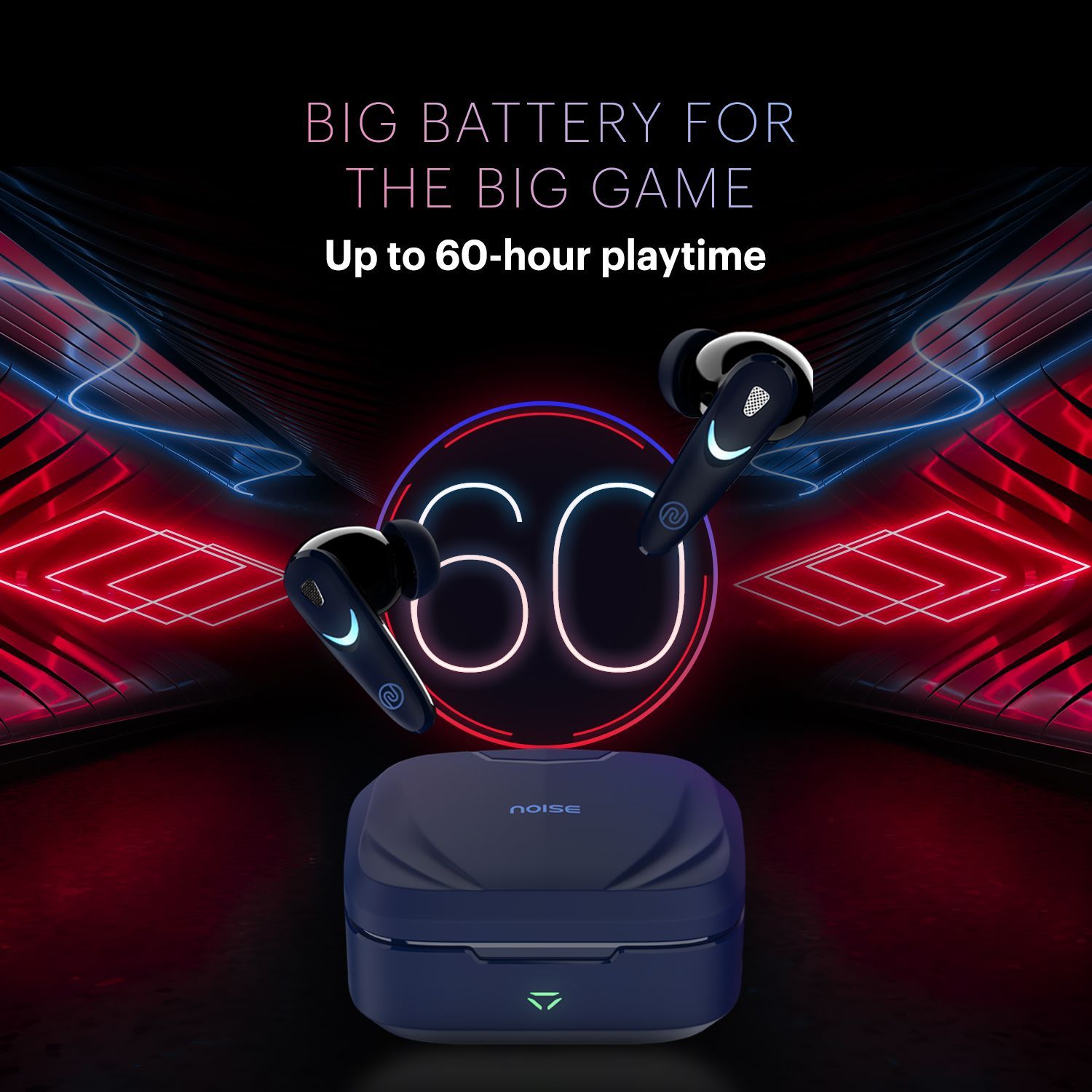 noise Buds Combat X TWS Earbuds with Environmental Noise Cancellation (IPX5 Water Resistant, Instacharge, Thunder Blue)_4