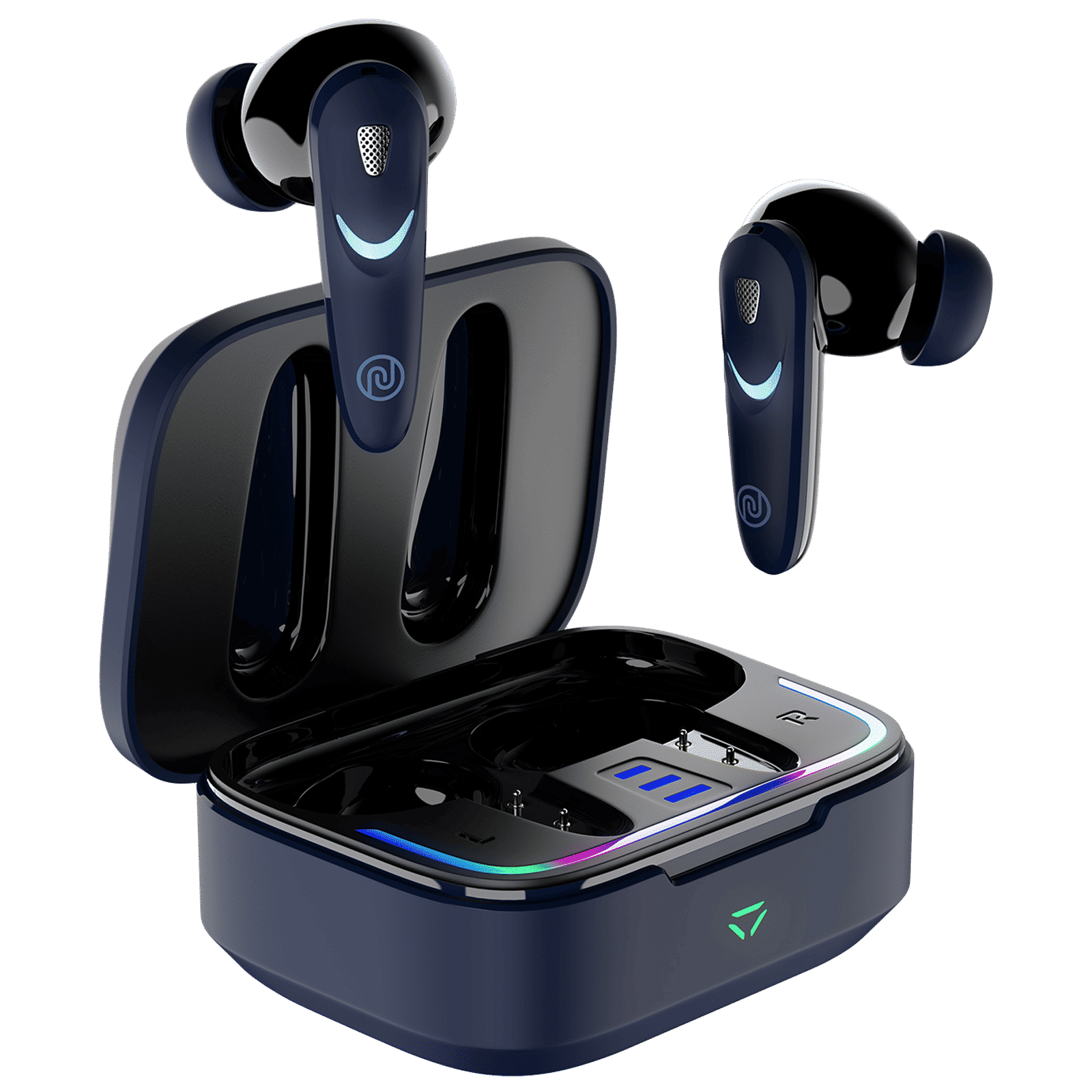 noise Buds Combat X TWS Earbuds with Environmental Noise Cancellation (IPX5 Water Resistant, Instacharge, Thunder Blue)_1