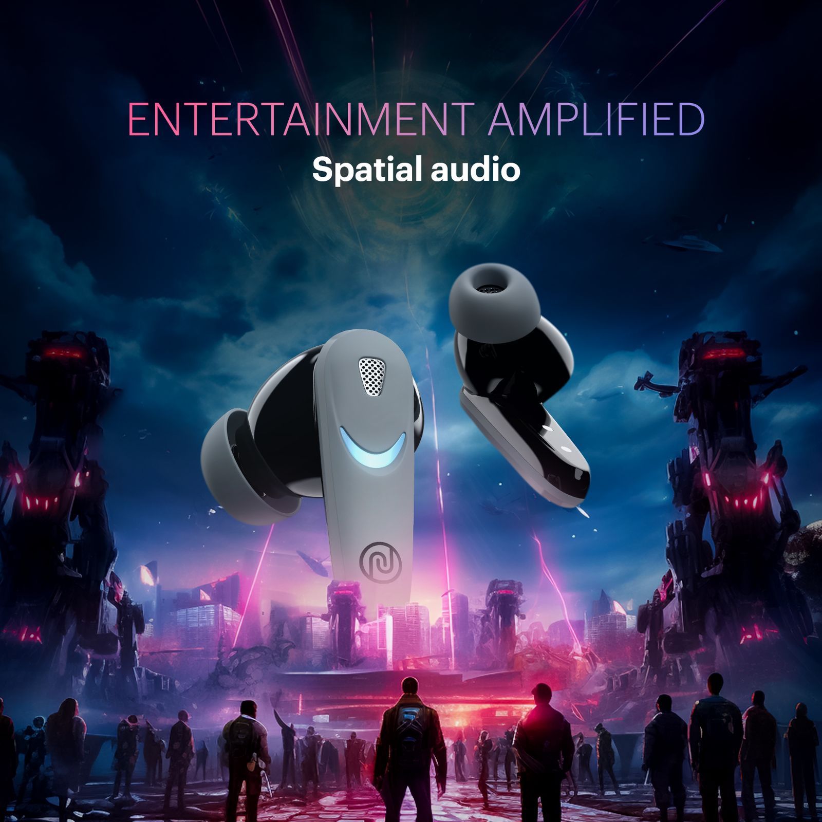 noise Buds Combat X TWS Earbuds with Environmental Noise Cancellation (IPX5 Water Resistant, Instacharge, Shadow Grey) noise Buds Combat X TWS Earbuds with Environmental Noise Cancellation (IPX5 Water Resistant, Instacharge, Shadow Grey)_5