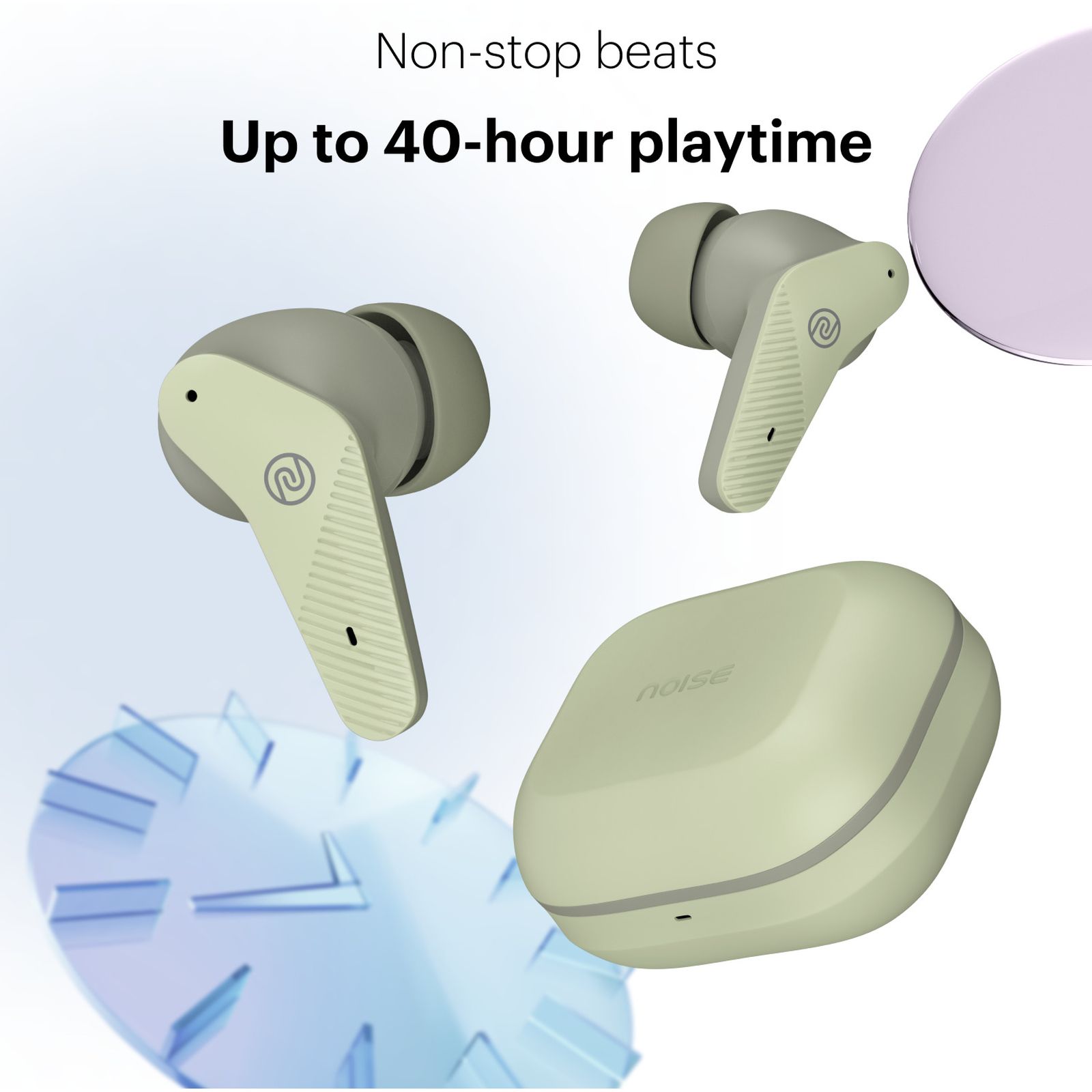 noise Buds VS102 Neo TWS Earbuds with Environmental Noise Cancellation (IPX5 Water Resistant, Instacharge, Olive Green)_3