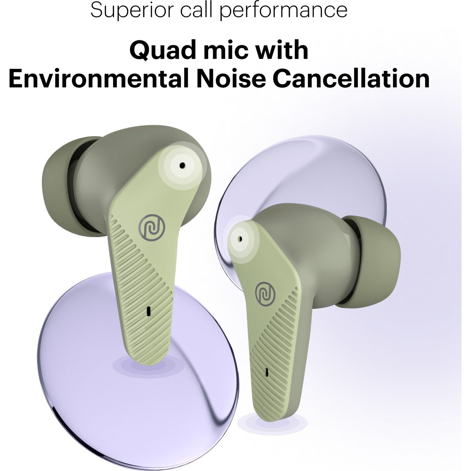noise Buds VS102 Neo TWS Earbuds with Environmental Noise Cancellation (IPX5 Water Resistant, Instacharge, Olive Green)_4
