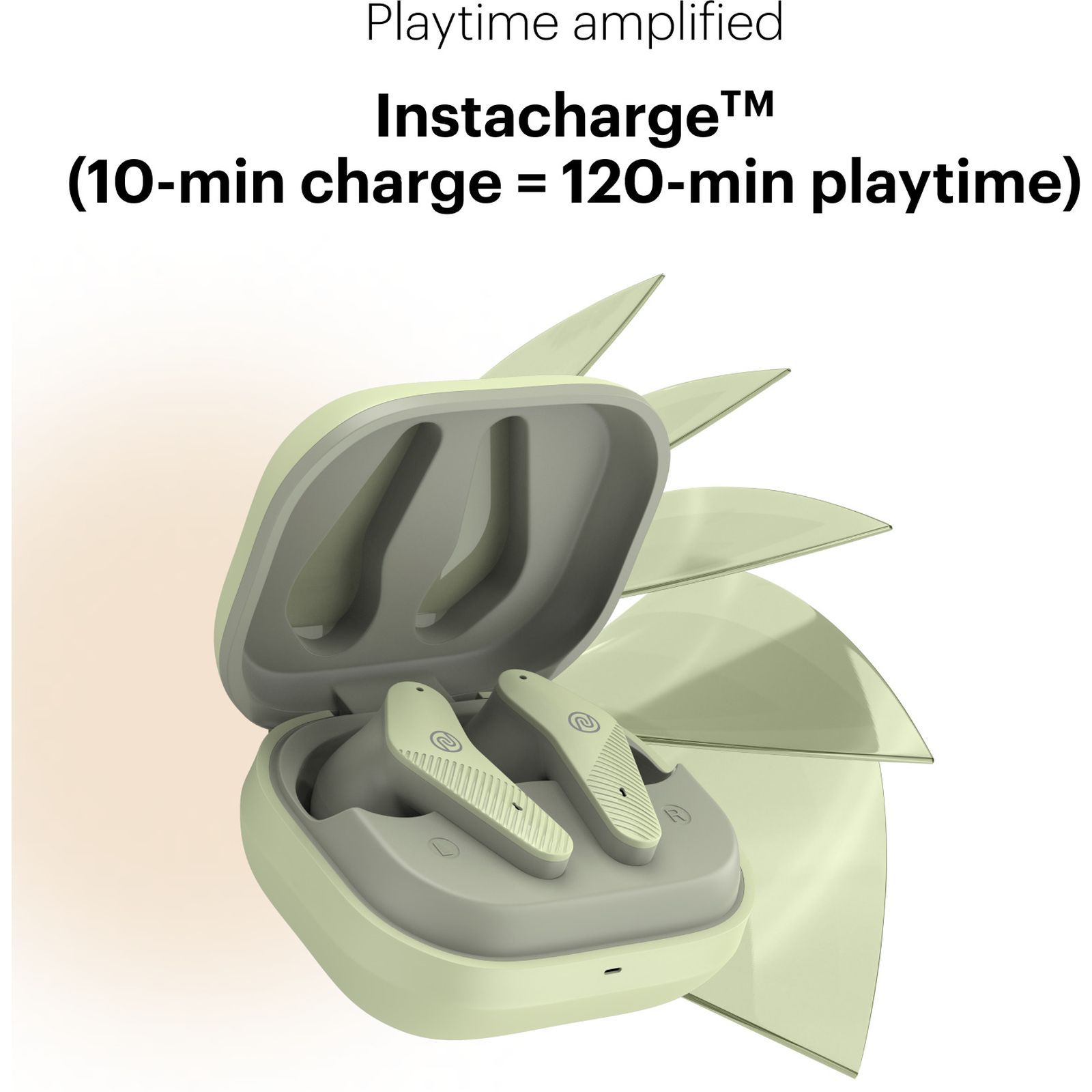 noise Buds VS102 Neo TWS Earbuds with Environmental Noise Cancellation (IPX5 Water Resistant, Instacharge, Olive Green)_5