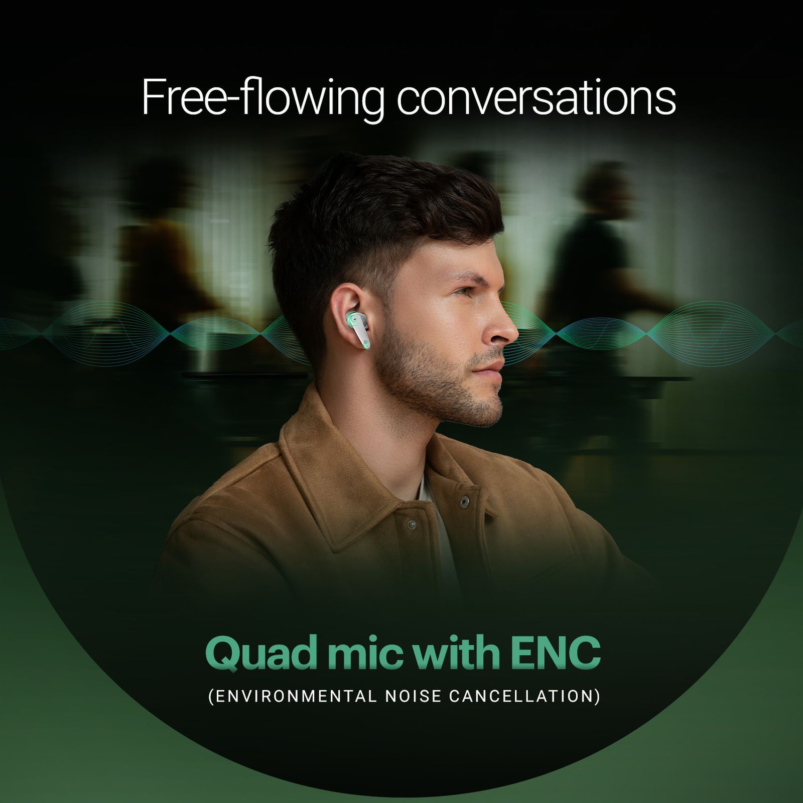 noise Buds VS404 TWS Earbuds with Environmental Noise Cancellation (IPX5 Water Resistant, Instacharge, Forest Green)_7