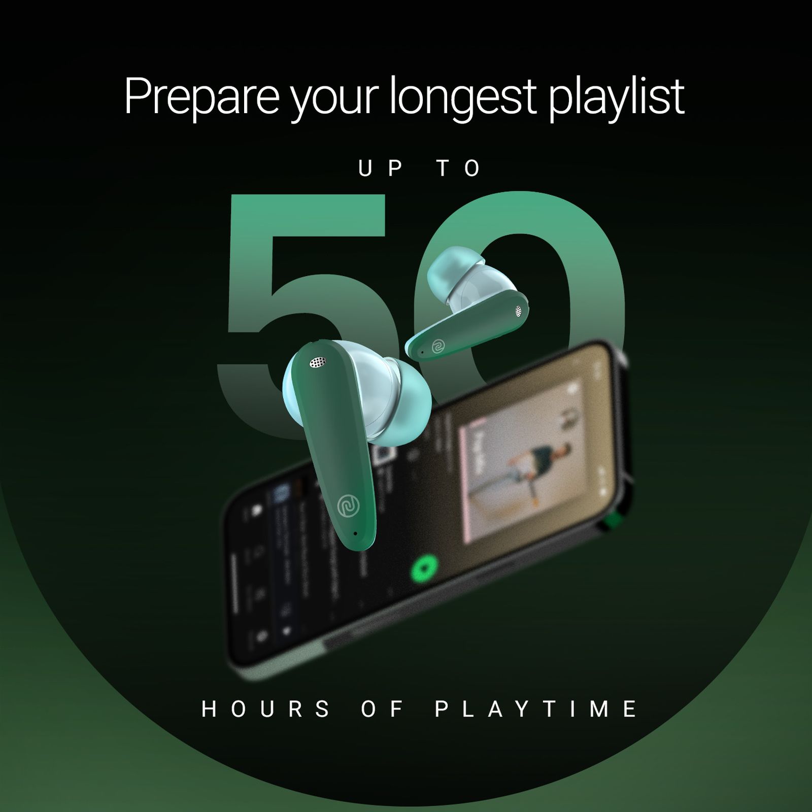 noise Buds VS404 TWS Earbuds with Environmental Noise Cancellation (IPX5 Water Resistant, Instacharge, Forest Green)_4