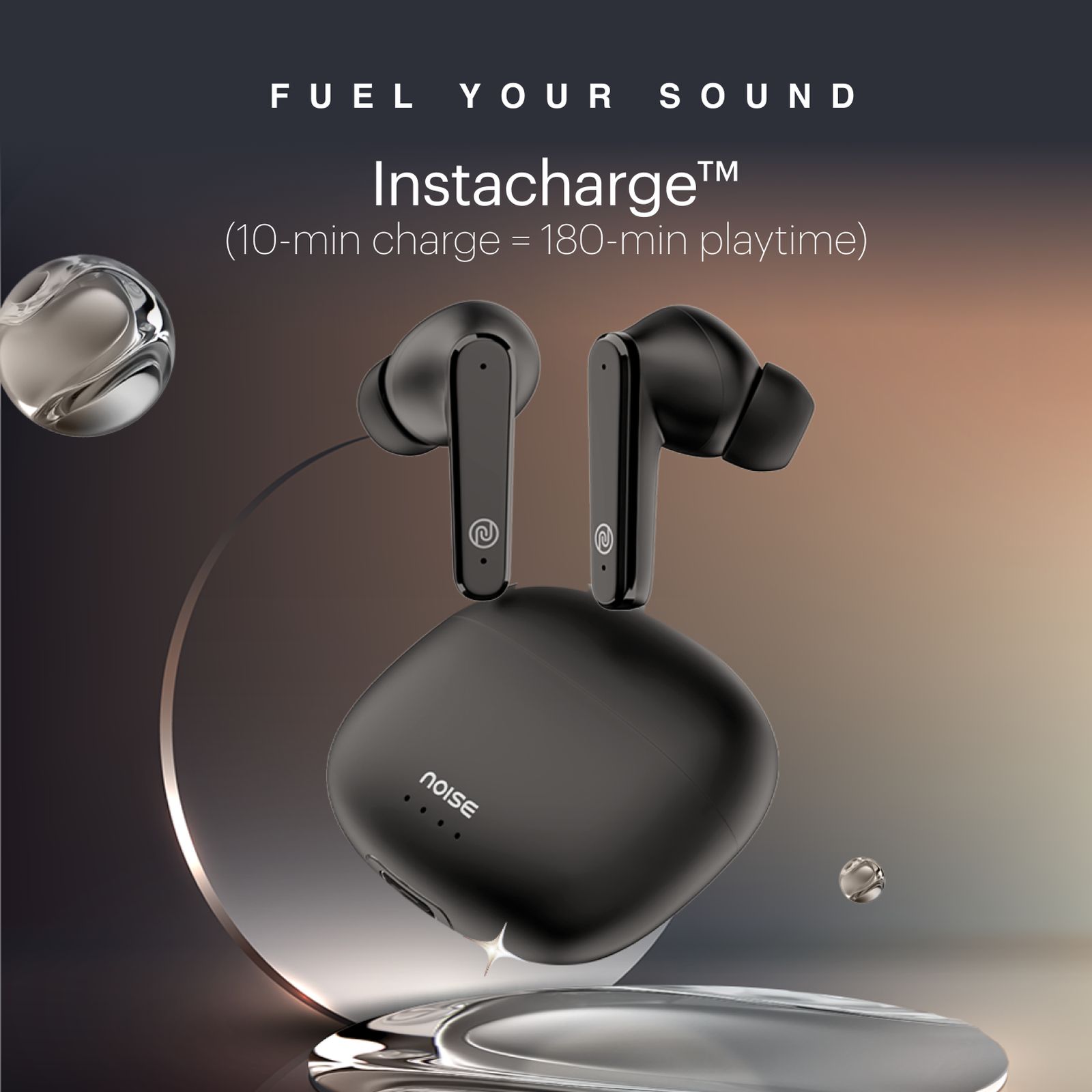 noise Buds VS104 Max TWS Earbuds with Active Noise Cancellation (IPX5 Water Resistant, Instacharge, Jet Black)_7