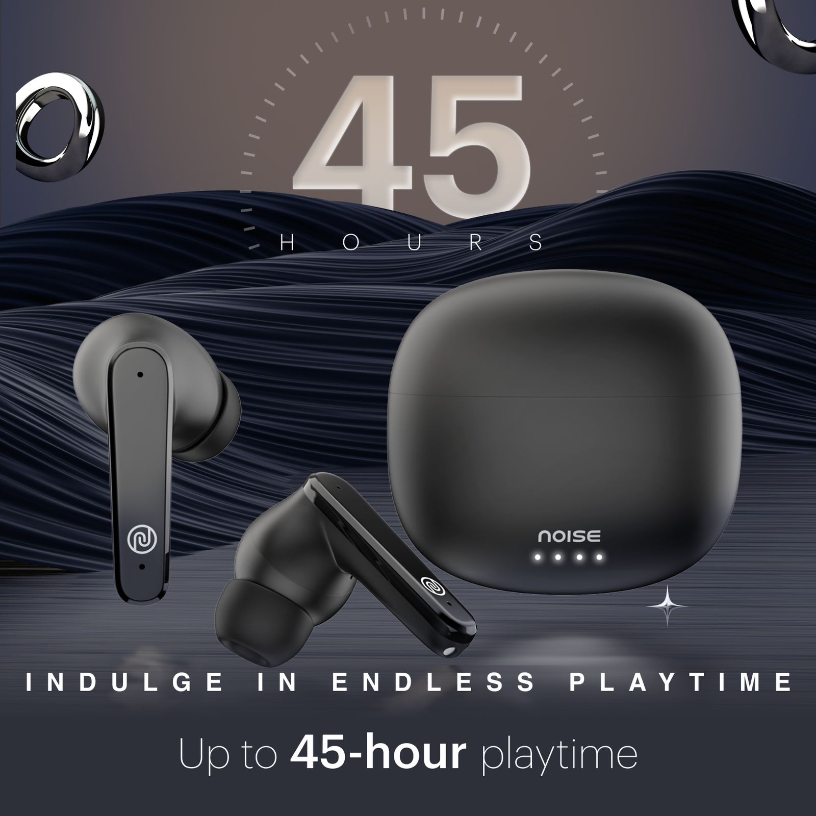 noise Buds VS104 Max TWS Earbuds with Active Noise Cancellation (IPX5 Water Resistant, Instacharge, Jet Black)_5