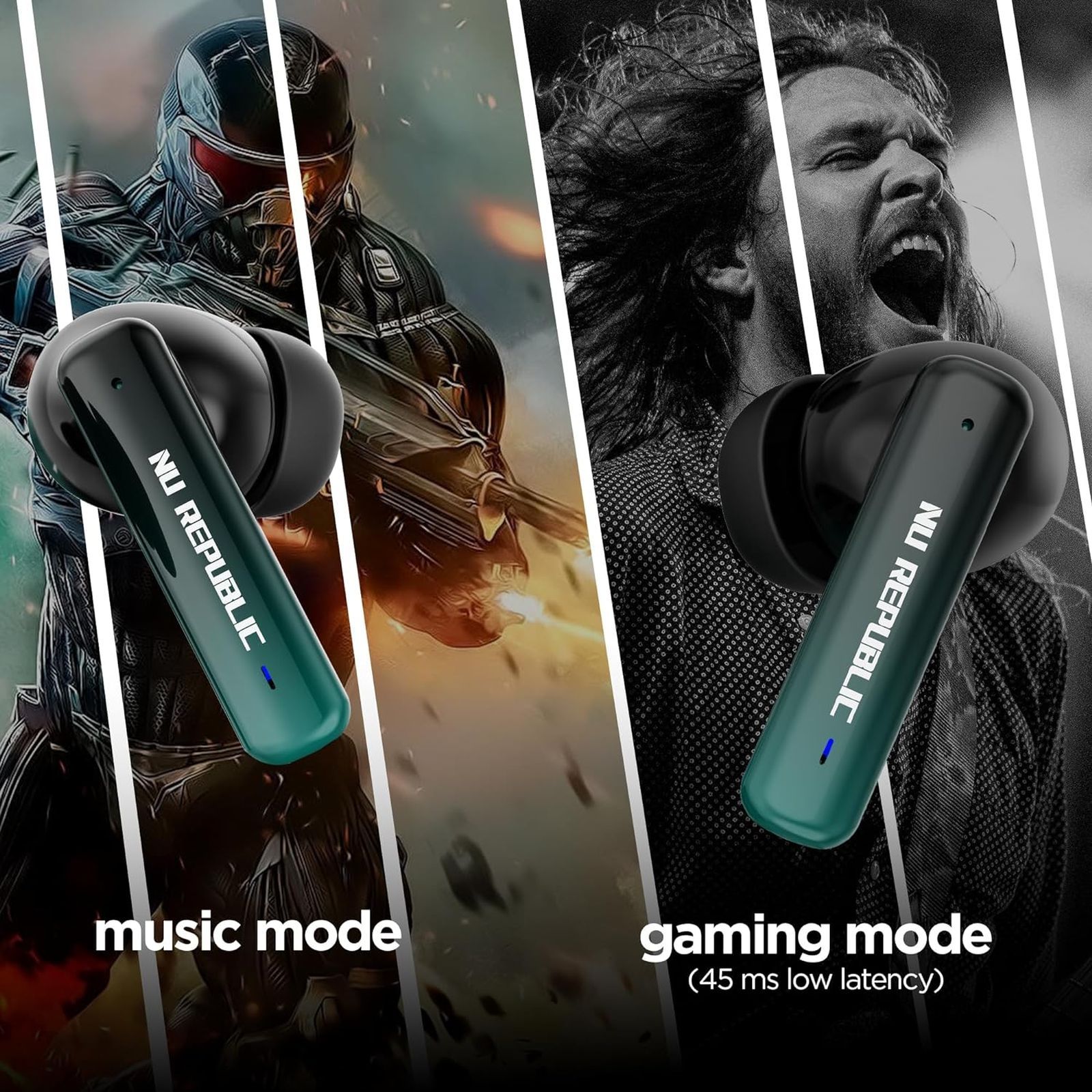 NU Republic Epic TWS Earbuds with Active Noise Cancellation (IPX5 Water Resistant, Fast Charge, Green)_8