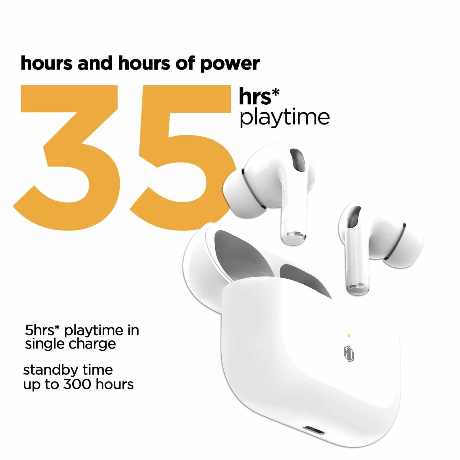 NU Republic Urban 2 TWS Earbuds with Passive Noise Cancellation (Sweat and Splash Resistant, 13mm Neodymium Driver, White) NU Republic Urban 2 TWS Earbuds with Passive Noise Cancellation (Sweat and Splash Resistant, 13mm Neodymium Driver, White)_7