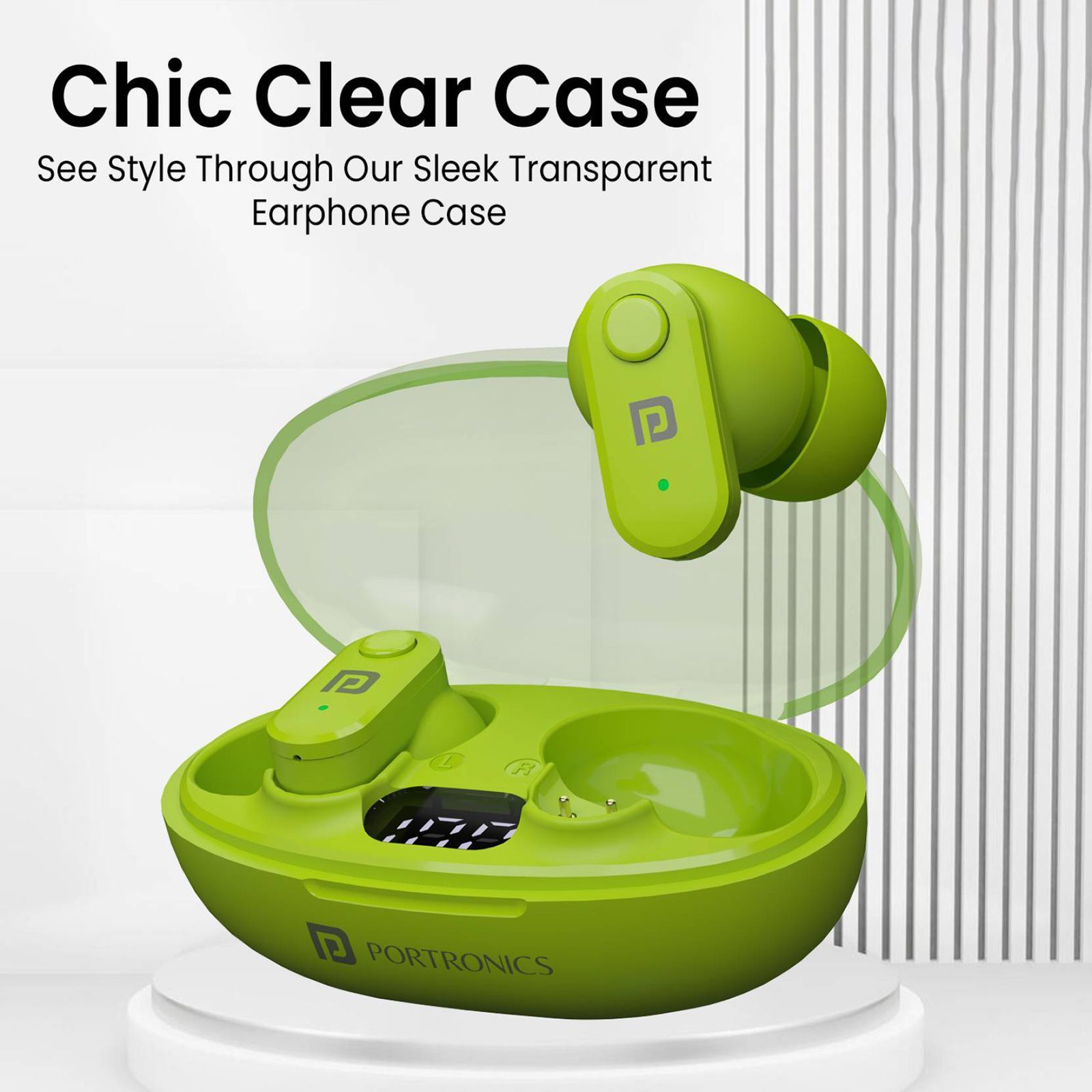 PORTRONICS Harmonics Twins S16 POR2229 TWS Earbuds (IPX5 Water & Sweat Resistant, Deep Bass Technology, Green)_7