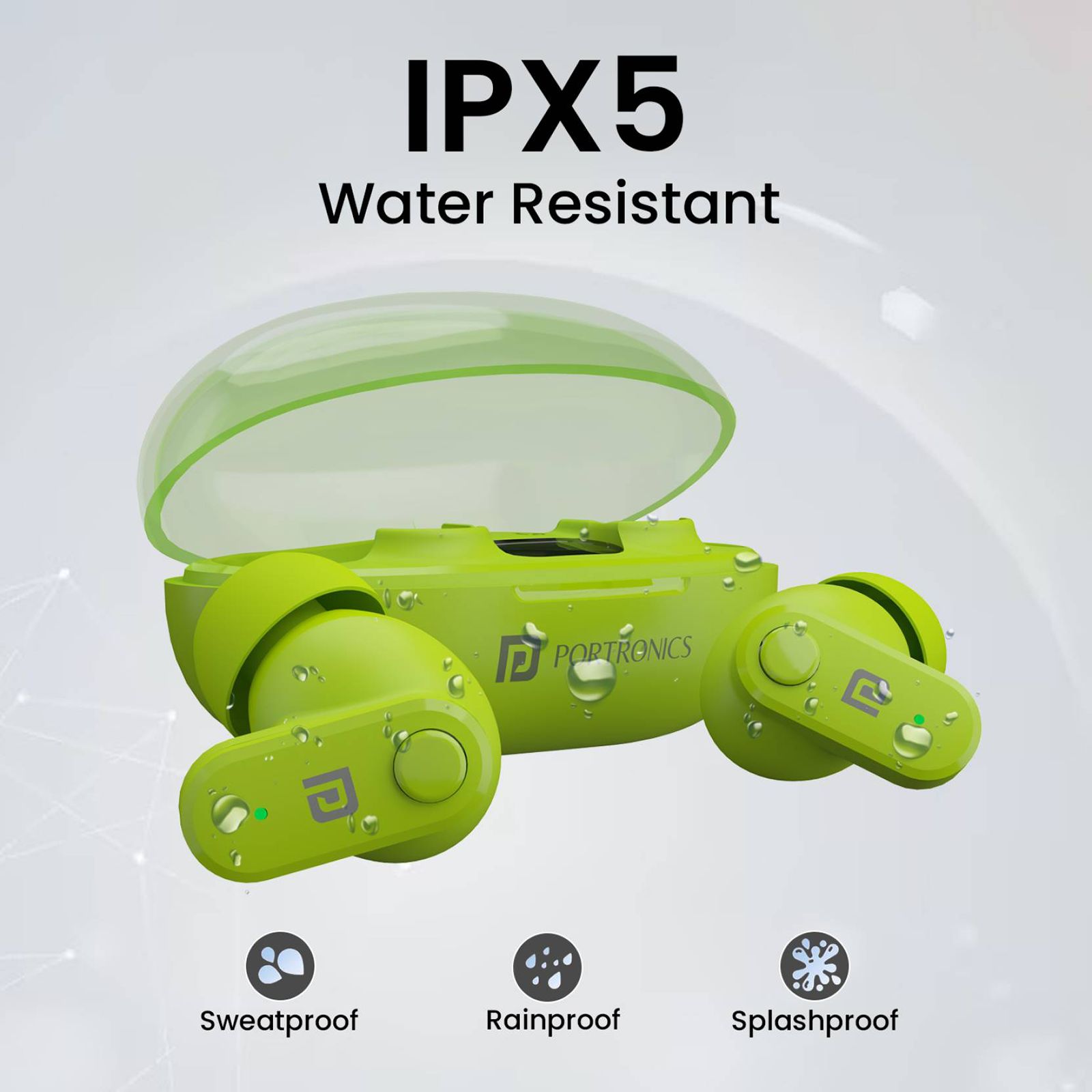 PORTRONICS Harmonics Twins S16 POR2229 TWS Earbuds (IPX5 Water & Sweat Resistant, Deep Bass Technology, Green)_10