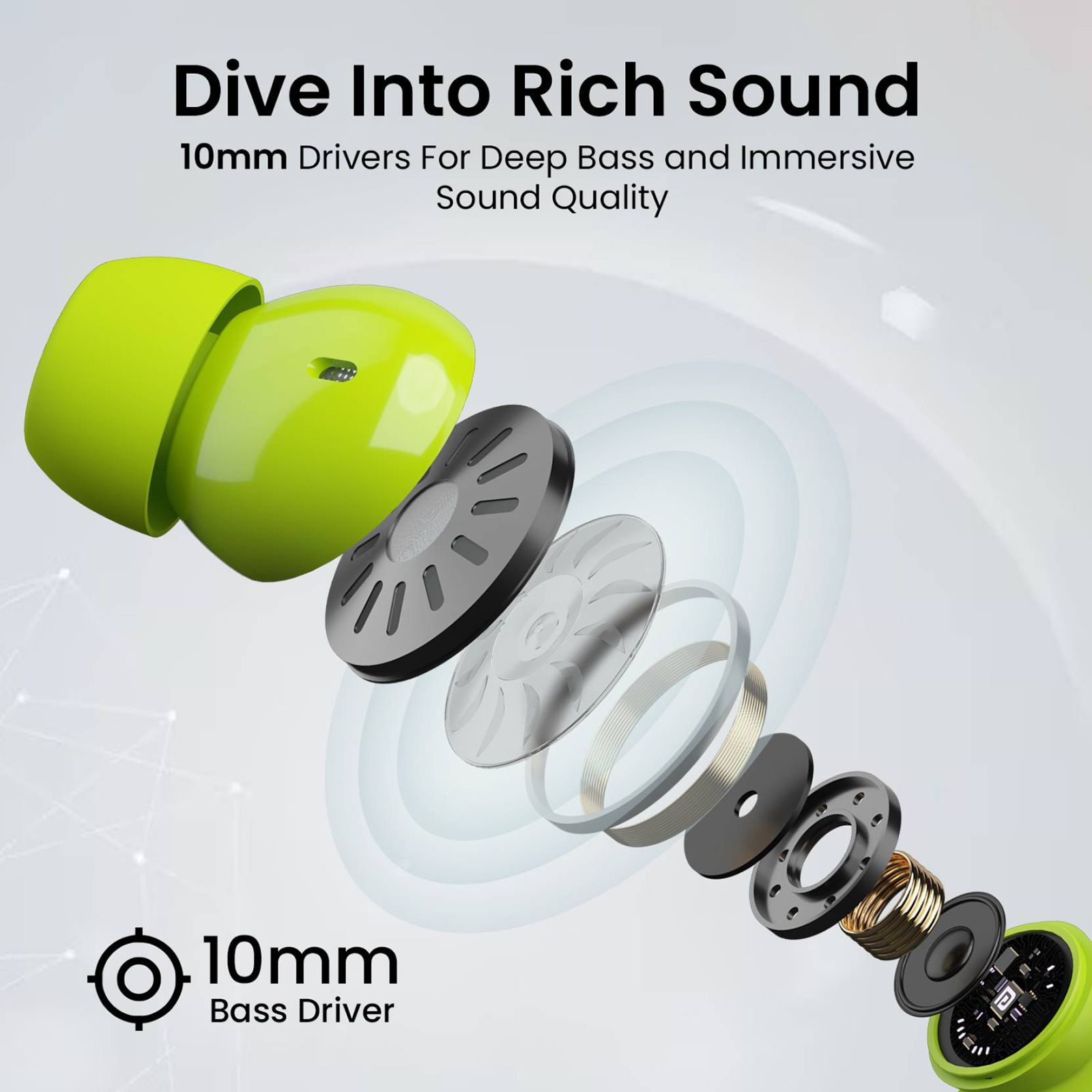 PORTRONICS Harmonics Twins S16 POR2229 TWS Earbuds (IPX5 Water & Sweat Resistant, Deep Bass Technology, Green)_3