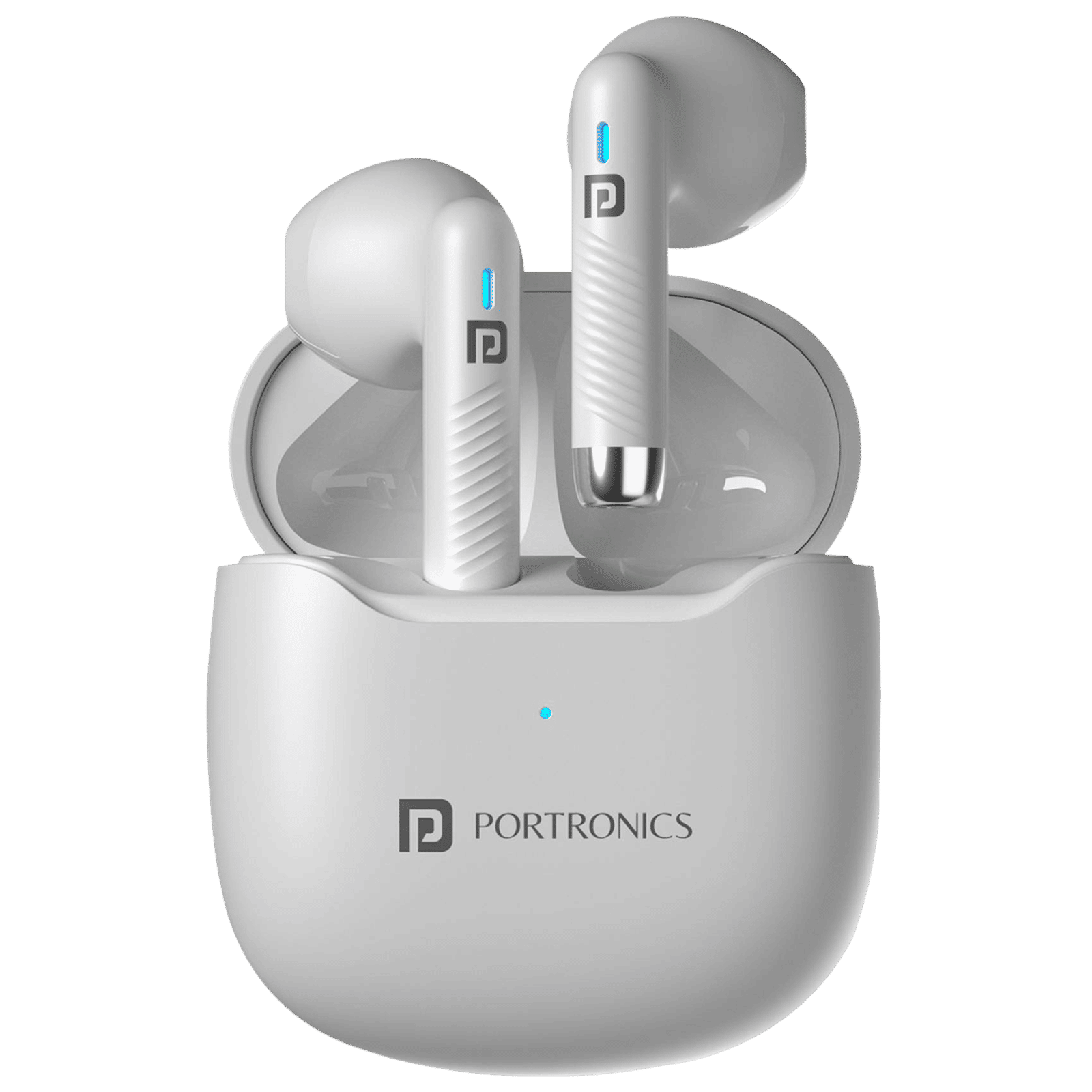 PORTRONICS Harmonics Twins S12 POR2390 TWS Earbuds (IPX5 Water & Sweat Resistant, Deep Bass Technology, White)_1