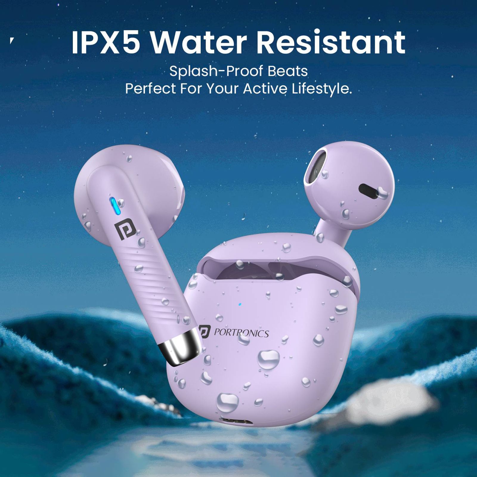 PORTRONICS Harmonics Twins S12 POR2390 TWS Earbuds (IPX5 Water & Sweat Resistant, Deep Bass Technology, Purple)_8