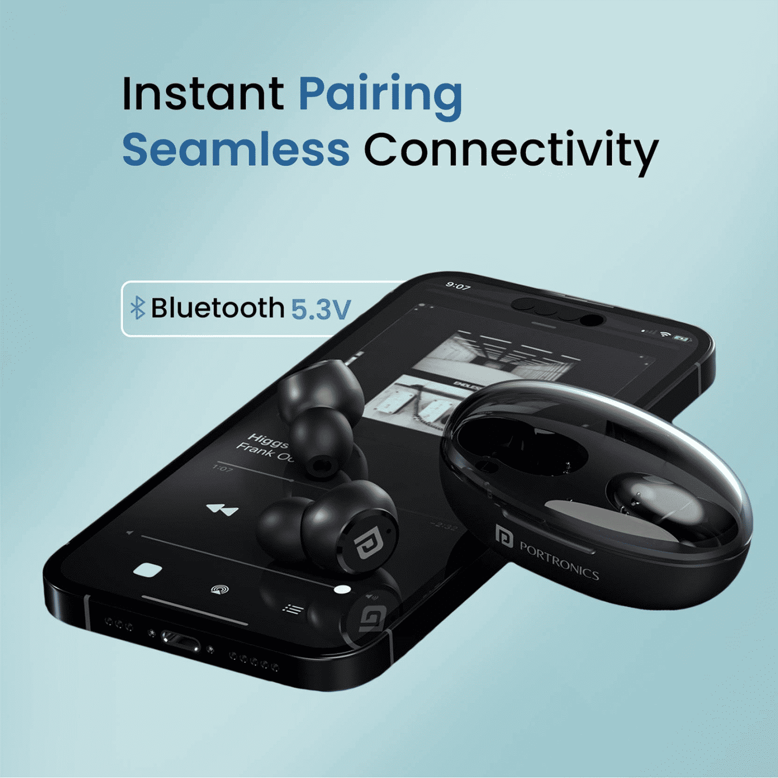 PORTRONICS Harmonics Twins S13 POR2225 TWS Earbuds (IPX5 Water & Sweat Resistant, Deep Bass Technology, Black)_10