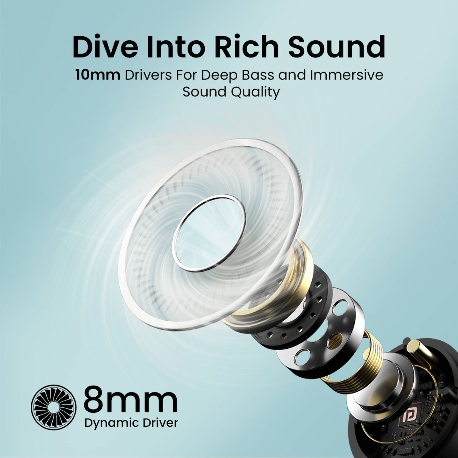 PORTRONICS Harmonics Twins S13 POR2225 TWS Earbuds (IPX5 Water & Sweat Resistant, Deep Bass Technology, Black)_4