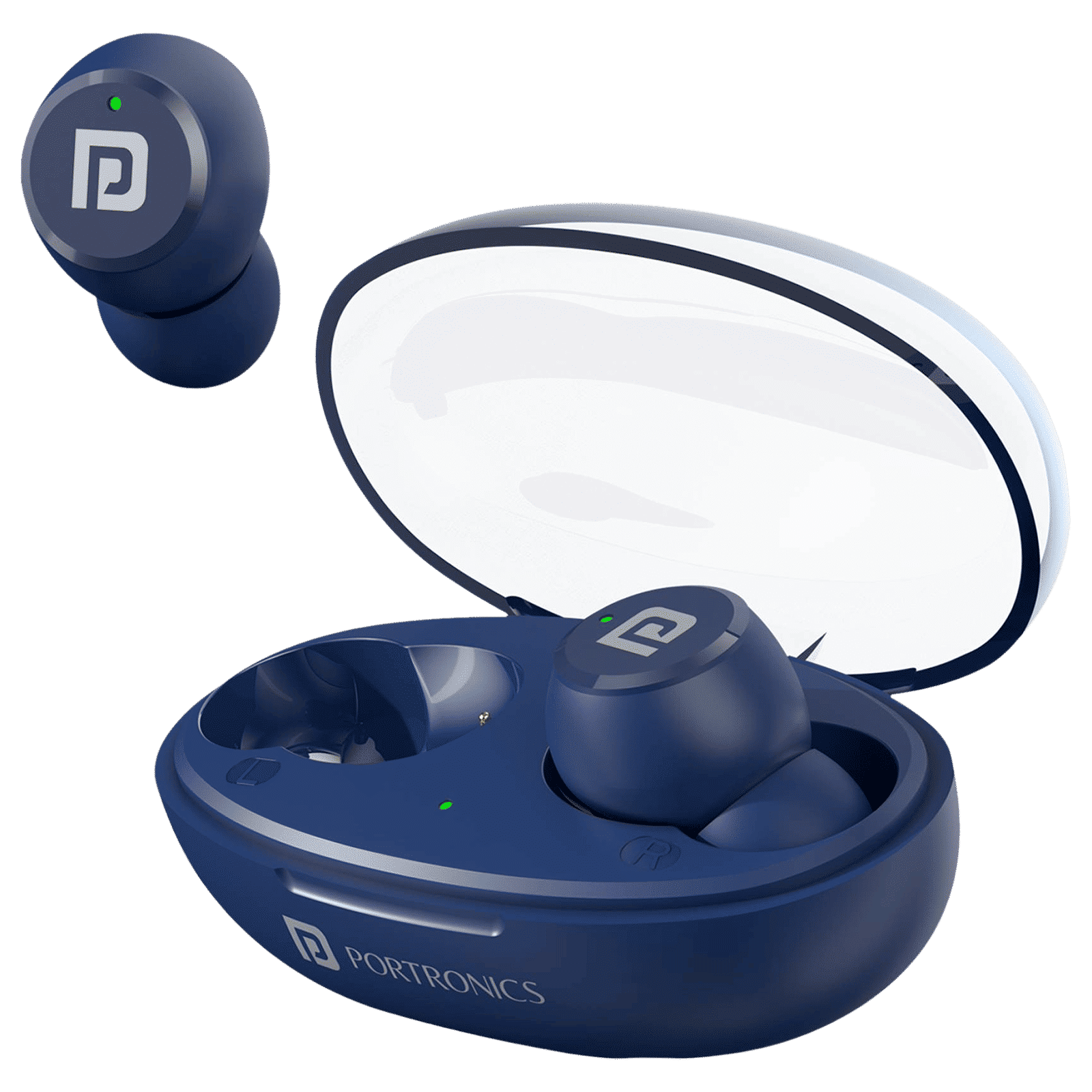 PORTRONICS Harmonics Twins S13 POR2226 TWS Earbuds (IPX5 Water & Sweat Resistant, Deep Bass Technology, Blue)_1