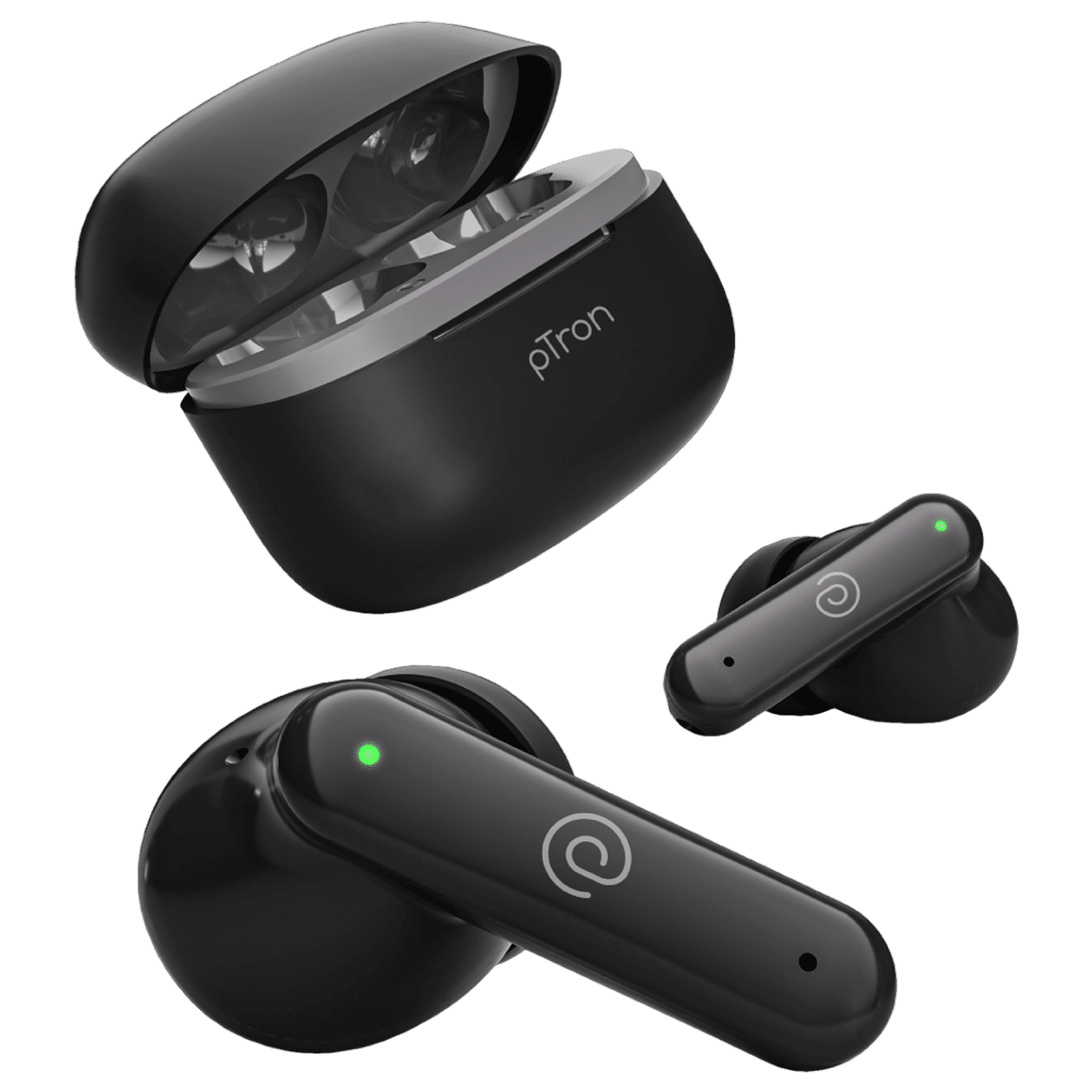 pTron Basspods Sync TWS Earbuds with Passive Noise Cancellation (IPX5 Water Resistant, Crystal Clear Stereo Call, Black)_3