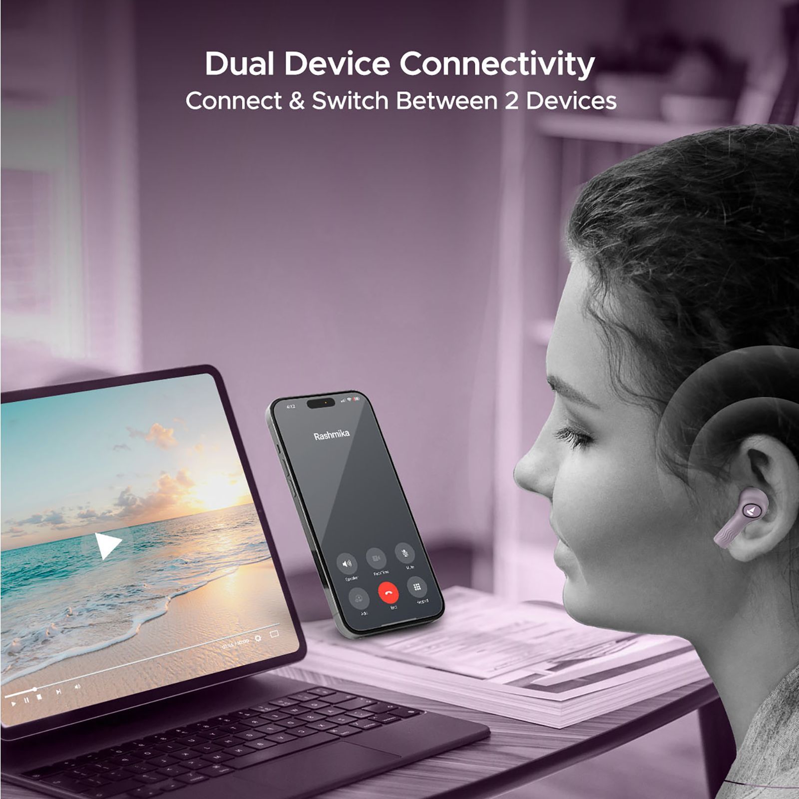 boAt Nirvana Ion TWS Earbuds with Active Noise Cancellation (IPX4 Water & Sweat Resistant, ASAP Charging, Rose Quartz)_7