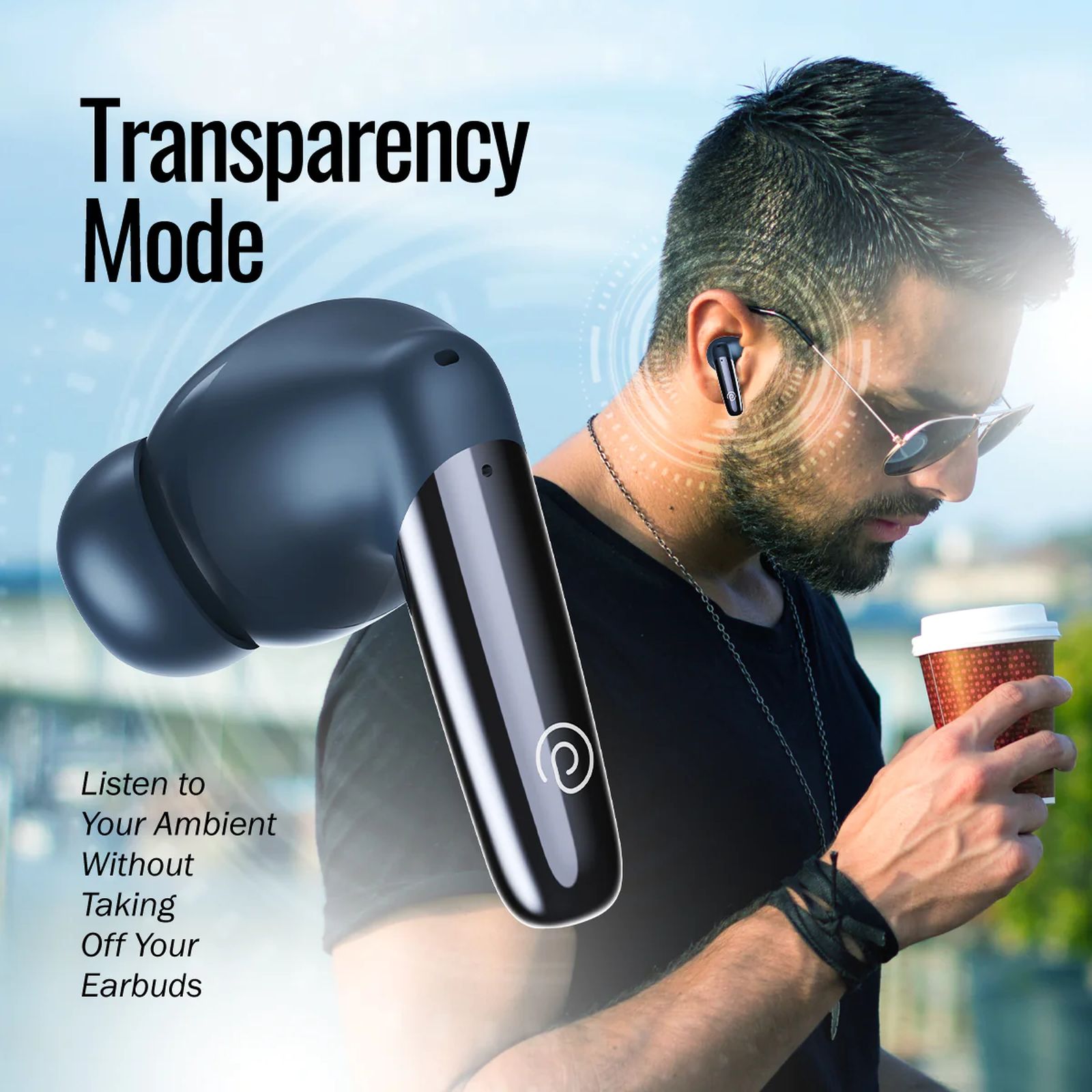 pTron Zenbuds Ultima TWS Earbuds with Active Noise Cancellation (IPX5 Water and Sweat Resistant, 4D Panaromic Audio, Blue)_6