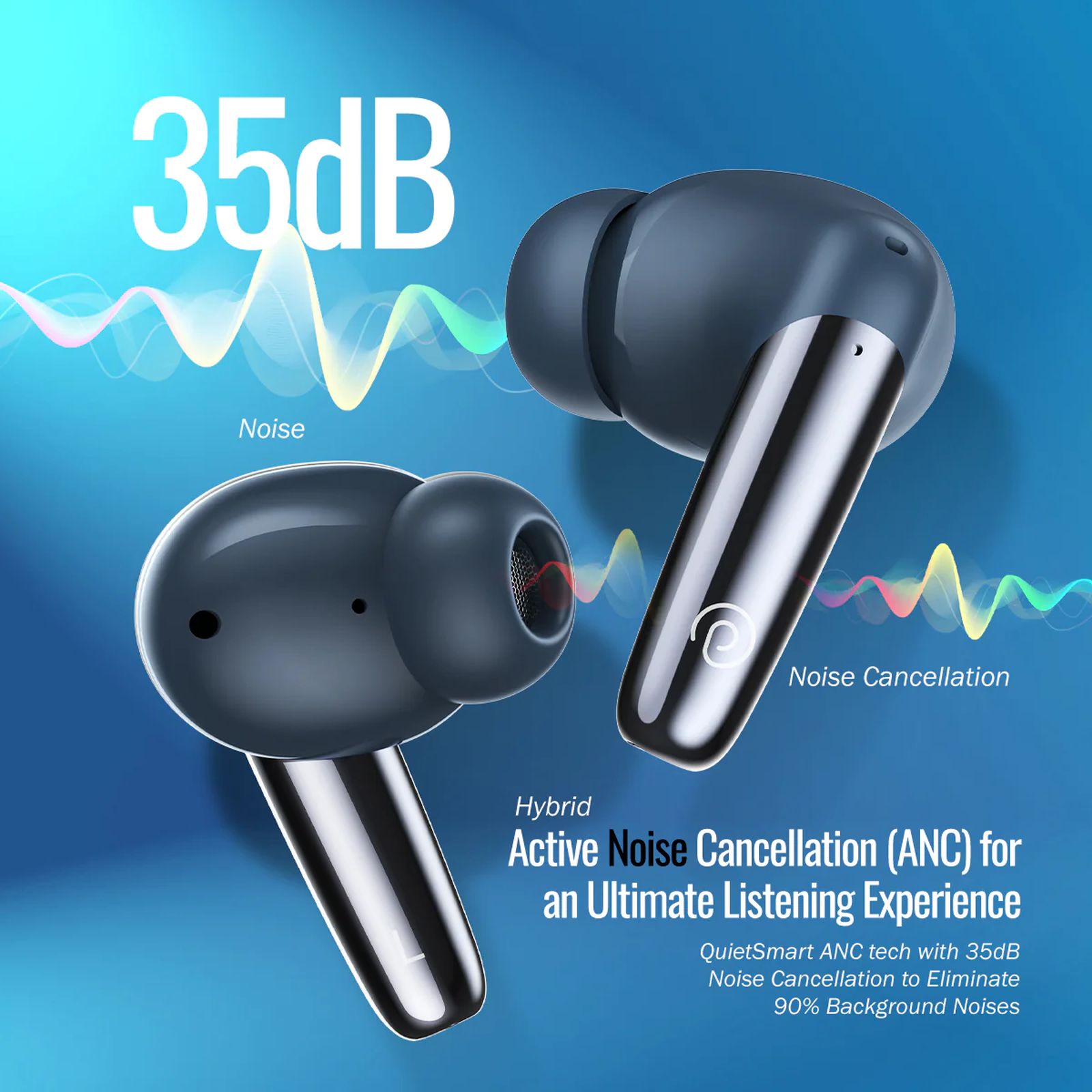 pTron Zenbuds Ultima TWS Earbuds with Active Noise Cancellation (IPX5 Water and Sweat Resistant, 4D Panaromic Audio, Blue)_3
