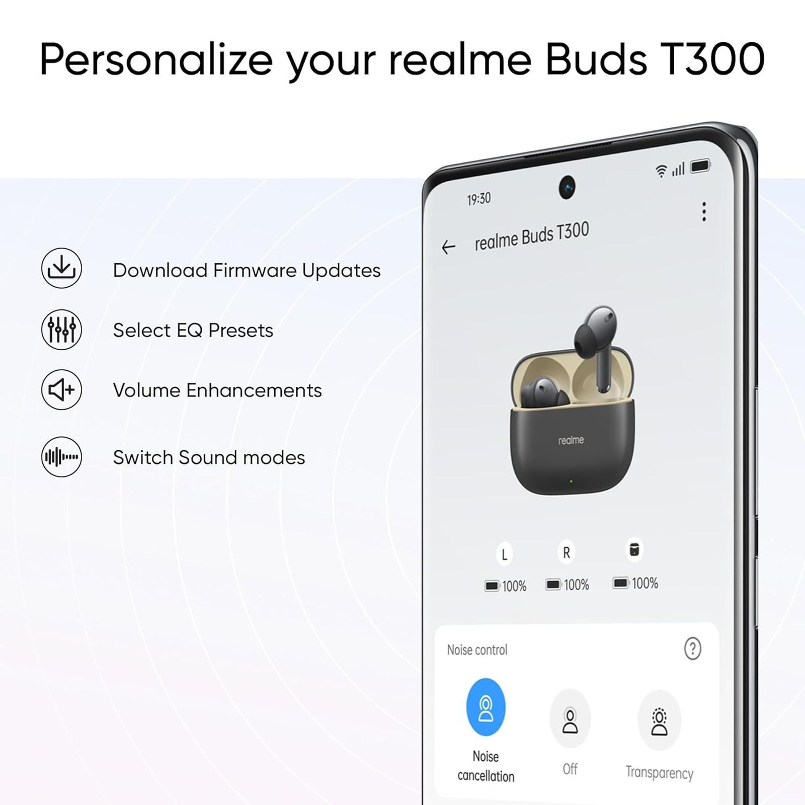 realme Buds T300 TWS Earbuds with Active Noise Cancellation (IP55 Dust & Water Resistant, 360 Degree Spatial Audio Effect, Dome Green)_8