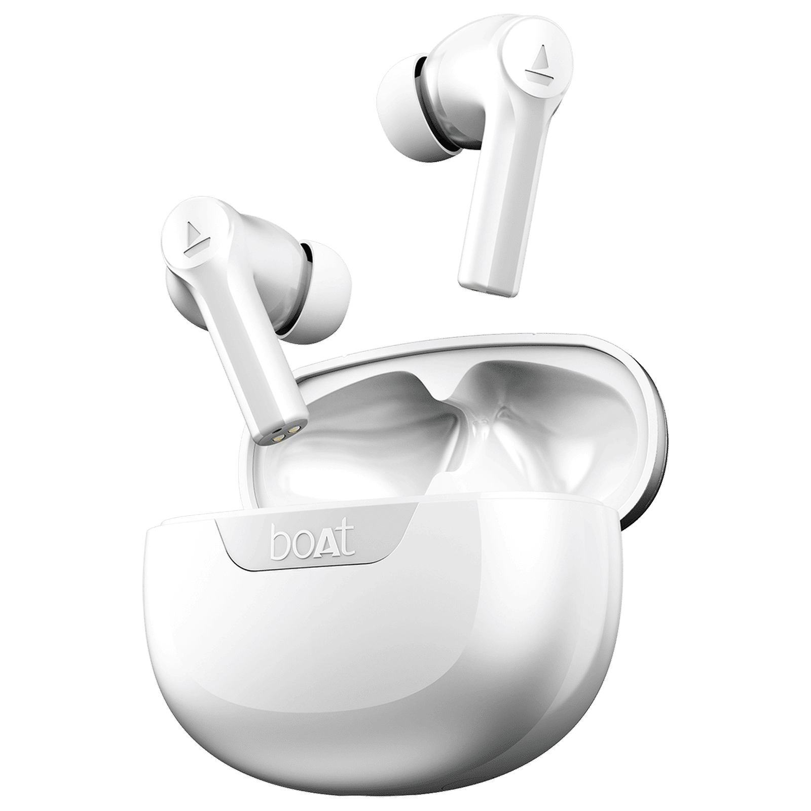 boAt Airdopes 300 TWS Earbuds with AI Environmental Noise Cancellation (IPX4 Water Proof, Splash & Sweat Resistance, 50 Hours Playback, Chrome White)_1
